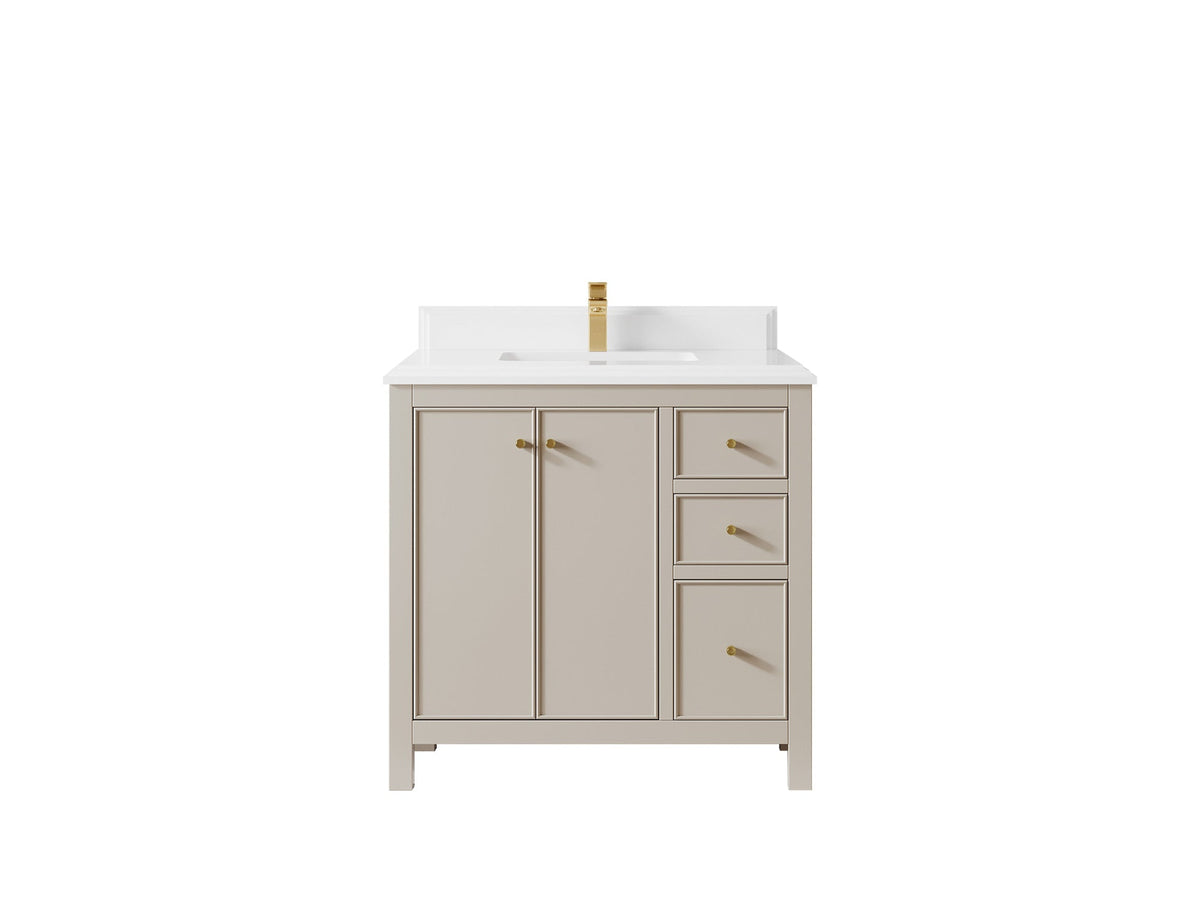 Chicago 36 in. W x 22 in. D Center Sink Bathroom Vanity - Willow Bath and Vanity