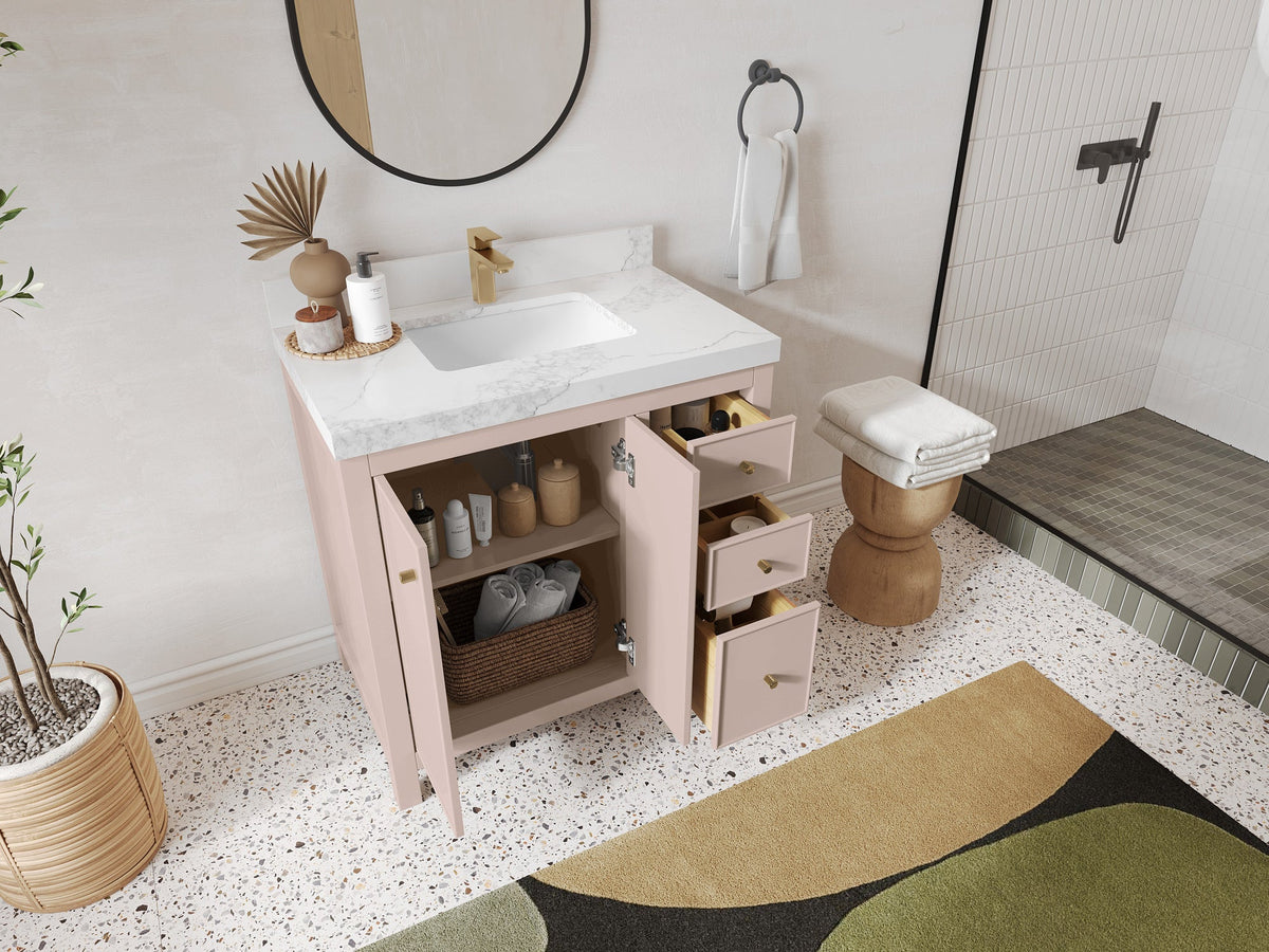 Chicago 36 in. W x 22 in. D Center Sink Bathroom Vanity - Willow Bath and Vanity
