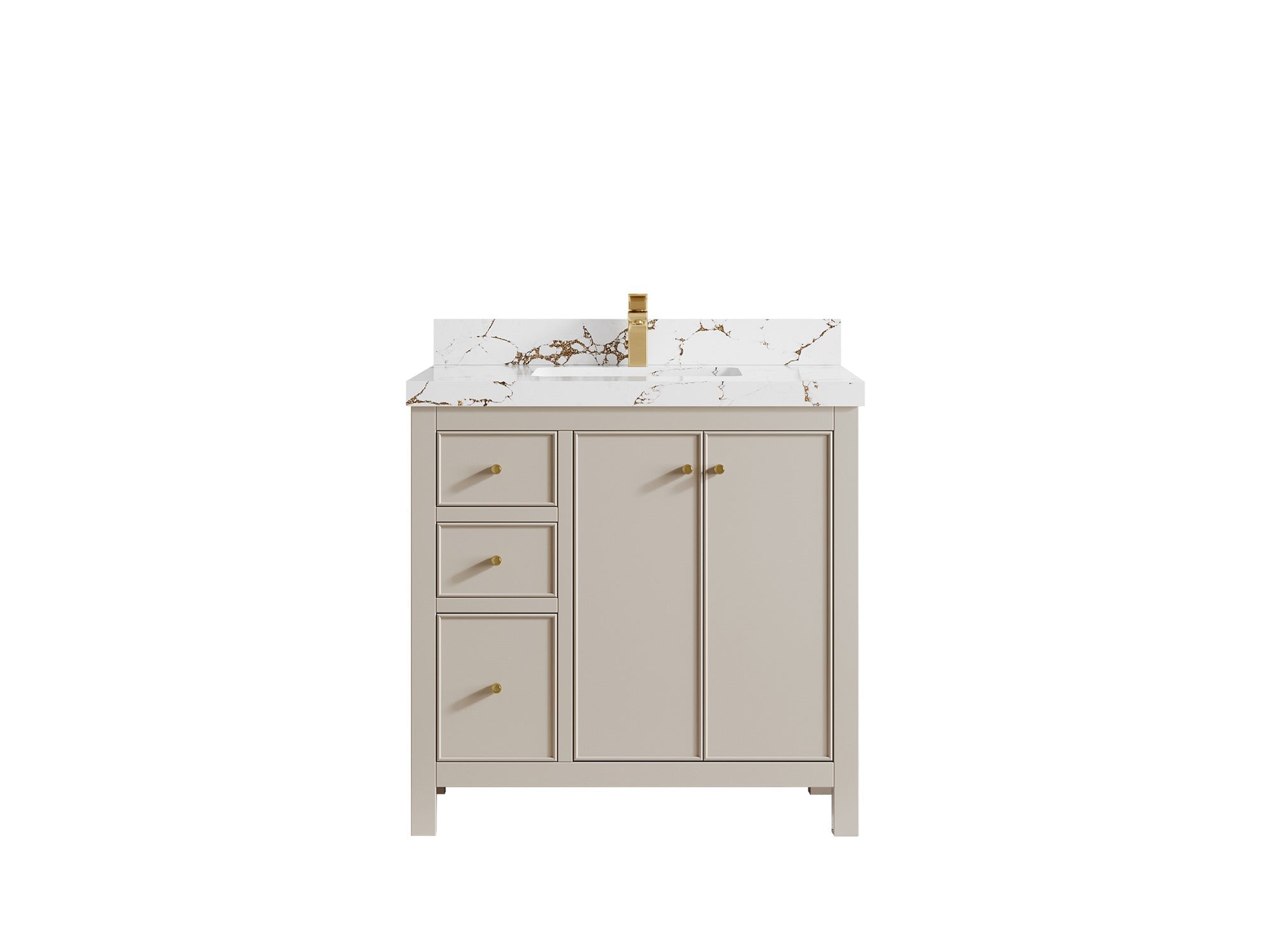 Chicago 36 in. W x 22 in. D Center Sink Bathroom Vanity - Willow Bath and Vanity