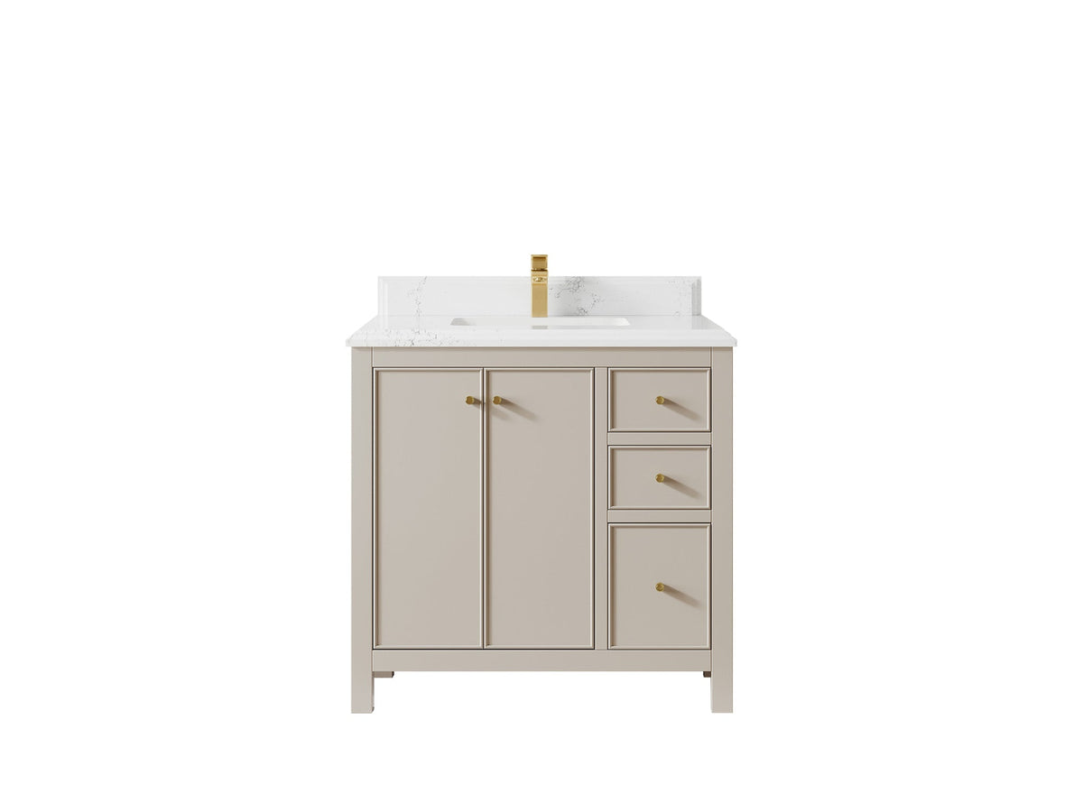Chicago 36 in. W x 22 in. D Center Sink Bathroom Vanity - Willow Bath and Vanity