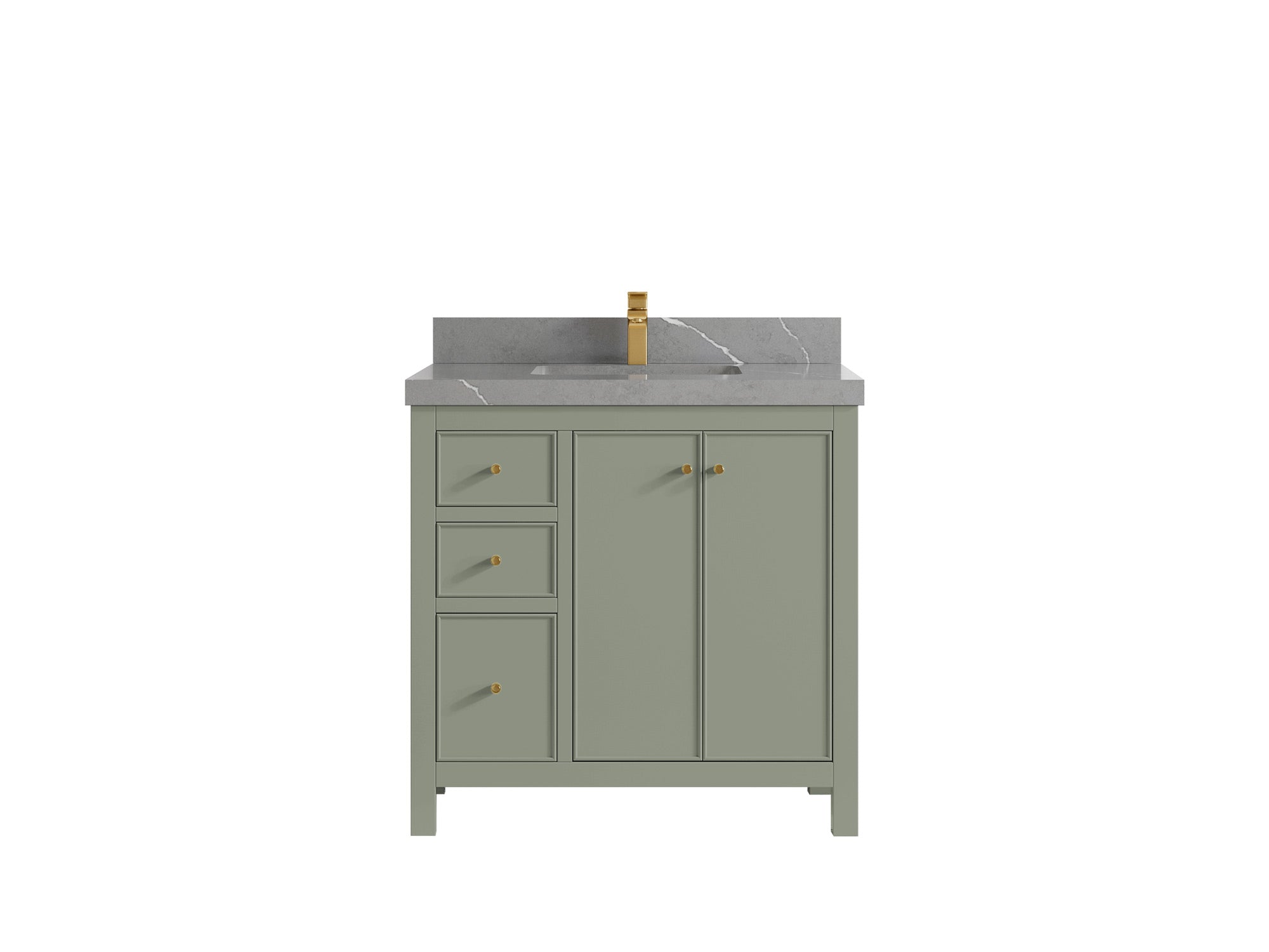 Chicago 36 in. W x 22 in. D Center Sink Bathroom Vanity - Willow Bath and Vanity