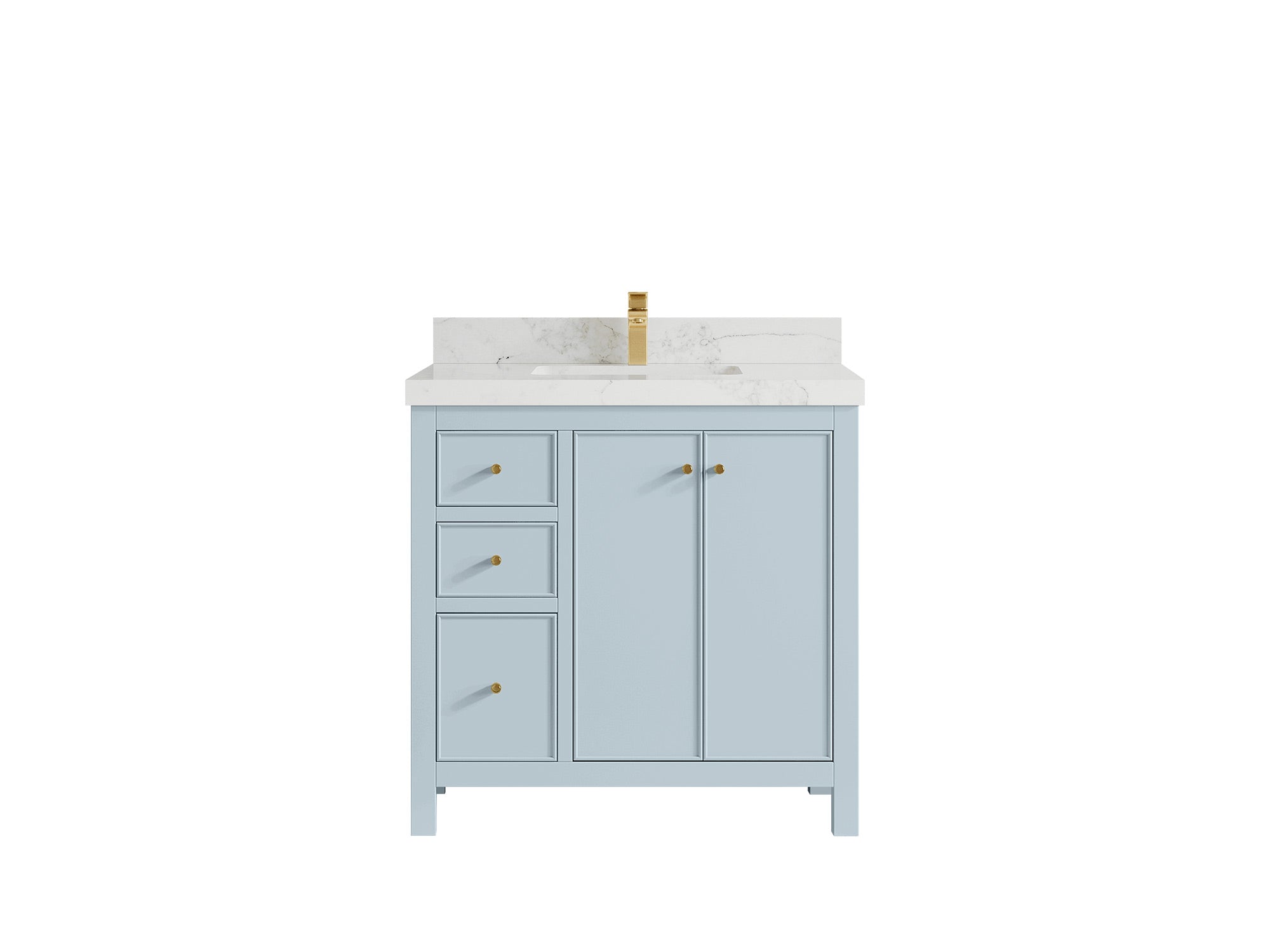 Chicago 36 in. W x 22 in. D Center Sink Bathroom Vanity - Willow Bath and Vanity