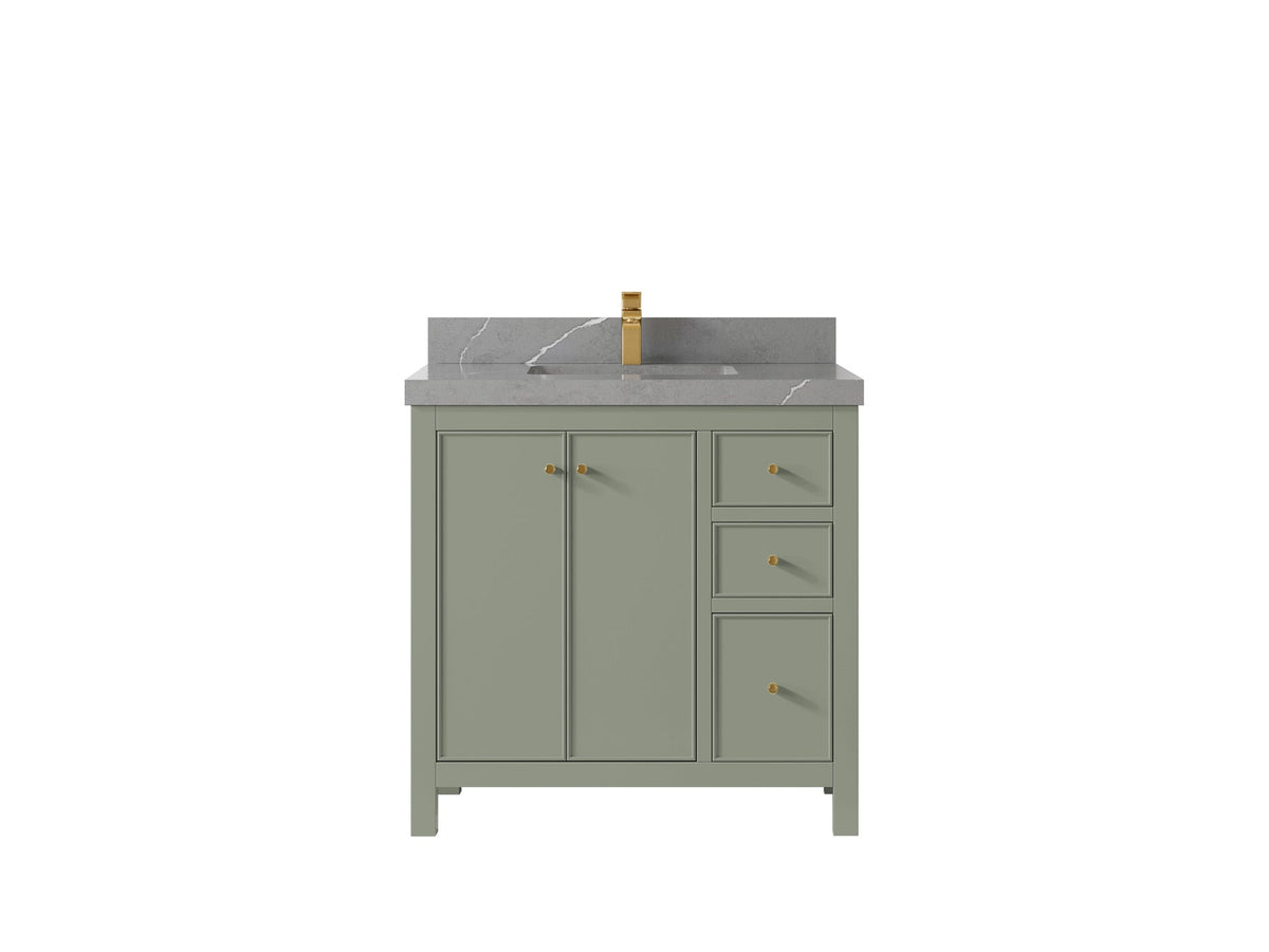Chicago 36 in. W x 22 in. D Center Sink Bathroom Vanity - Willow Bath and Vanity