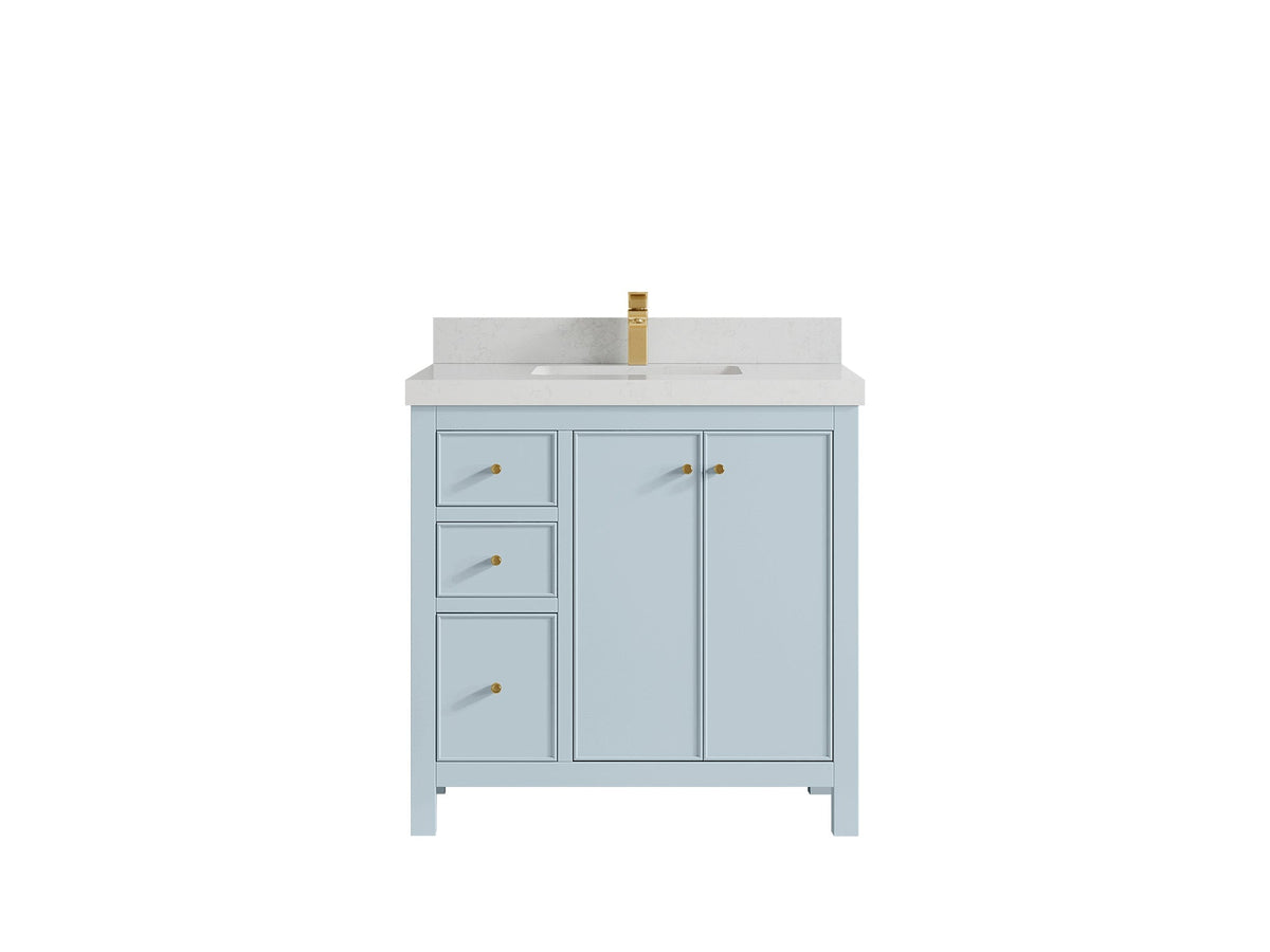 Chicago 36 in. W x 22 in. D Center Sink Bathroom Vanity - Willow Bath and Vanity