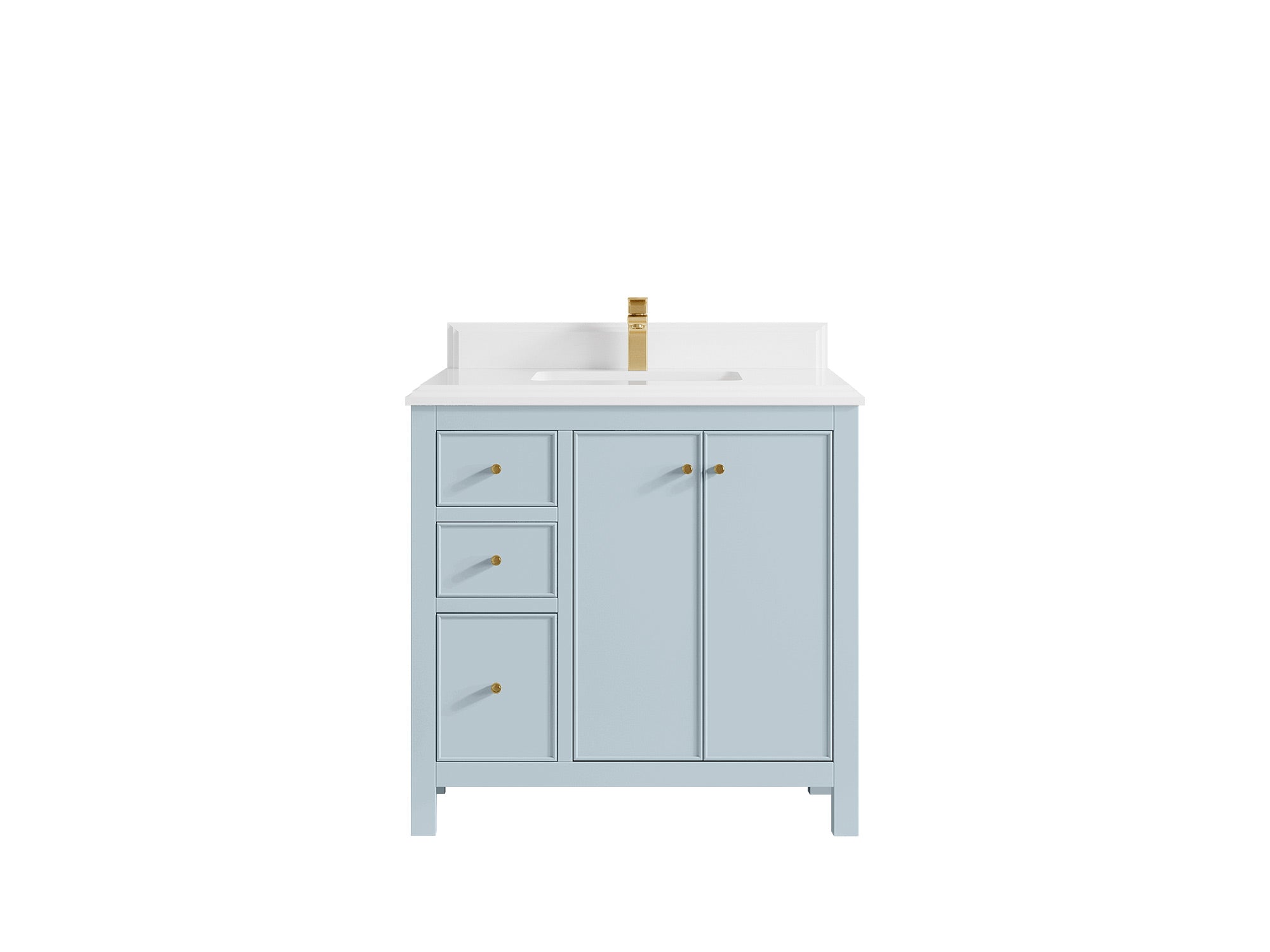 Chicago 36 in. W x 22 in. D Center Sink Bathroom Vanity - Willow Bath and Vanity
