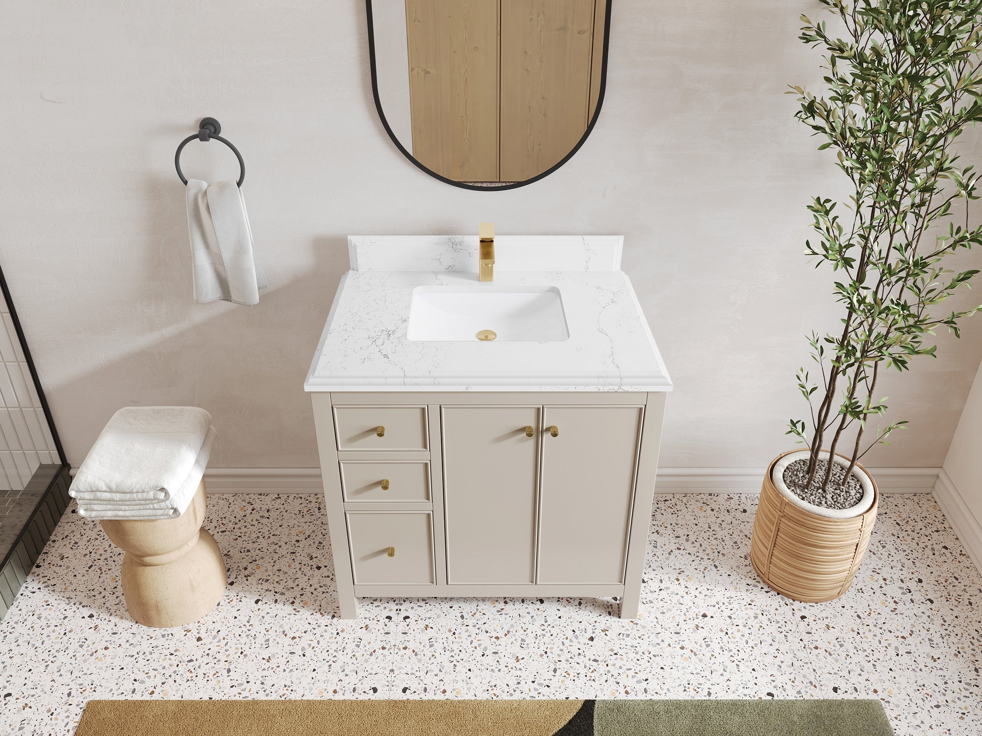 Chicago 36 in. W x 22 in. D Center Sink Bathroom Vanity - Willow Bath and Vanity