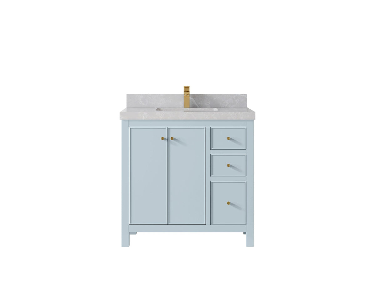 Chicago 36 in. W x 22 in. D Center Sink Bathroom Vanity - Willow Bath and Vanity