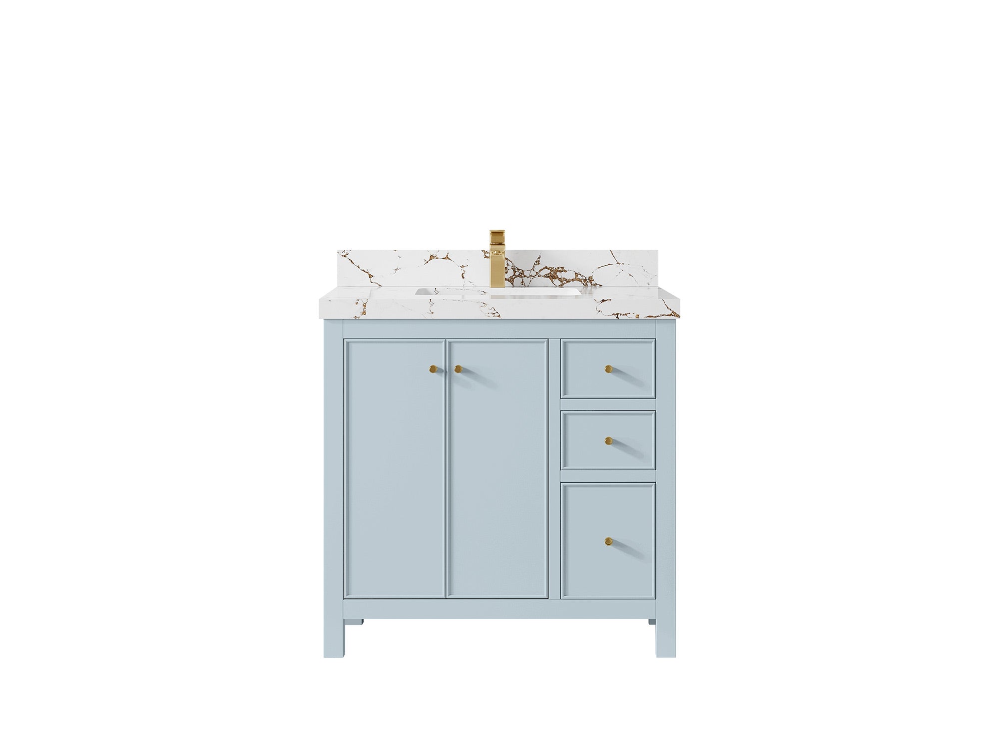 Chicago 36 in. W x 22 in. D Center Sink Bathroom Vanity - Willow Bath and Vanity