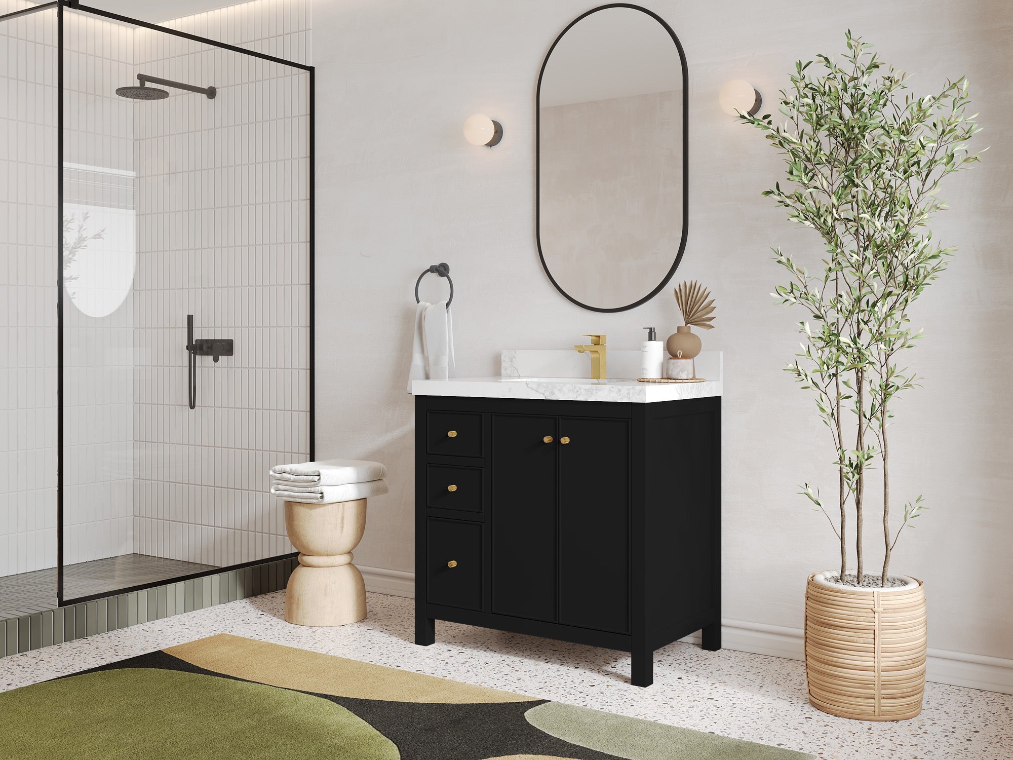 Chicago 36 in. W x 22 in. D Center Sink Bathroom Vanity - Willow Bath and Vanity