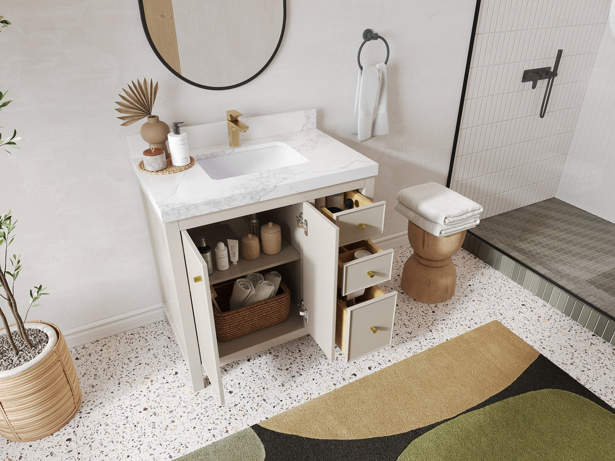 Chicago 36 in. W x 22 in. D Center Sink Bathroom Vanity - Willow Bath and Vanity