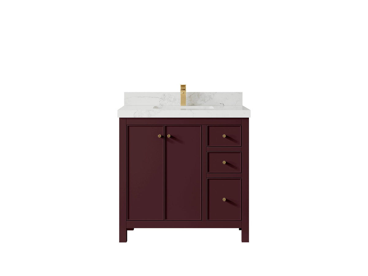 Chicago 36 in. W x 22 in. D Center Sink Bathroom Vanity - Willow Bath and Vanity