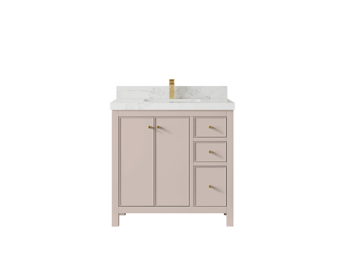 Chicago 36 in. W x 22 in. D Center Sink Bathroom Vanity - Willow Bath and Vanity