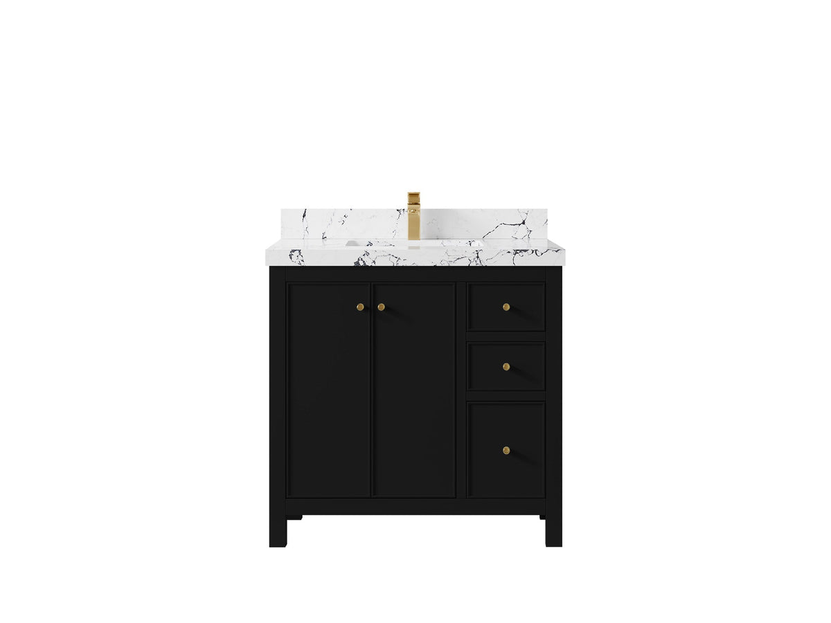 Chicago 36 in. W x 22 in. D Center Sink Bathroom Vanity - Willow Bath and Vanity