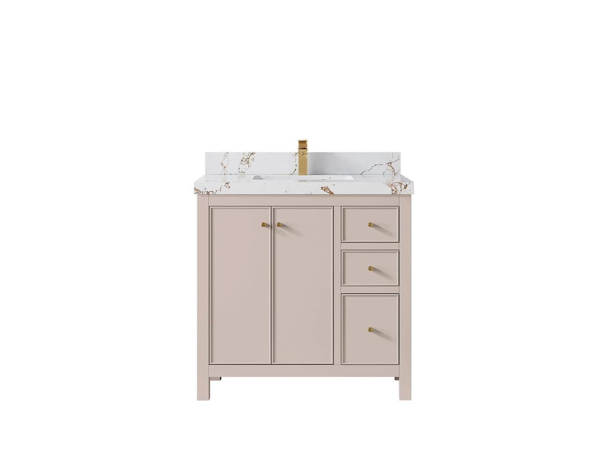 Chicago 36 in. W x 22 in. D Center Sink Bathroom Vanity - Willow Bath and Vanity