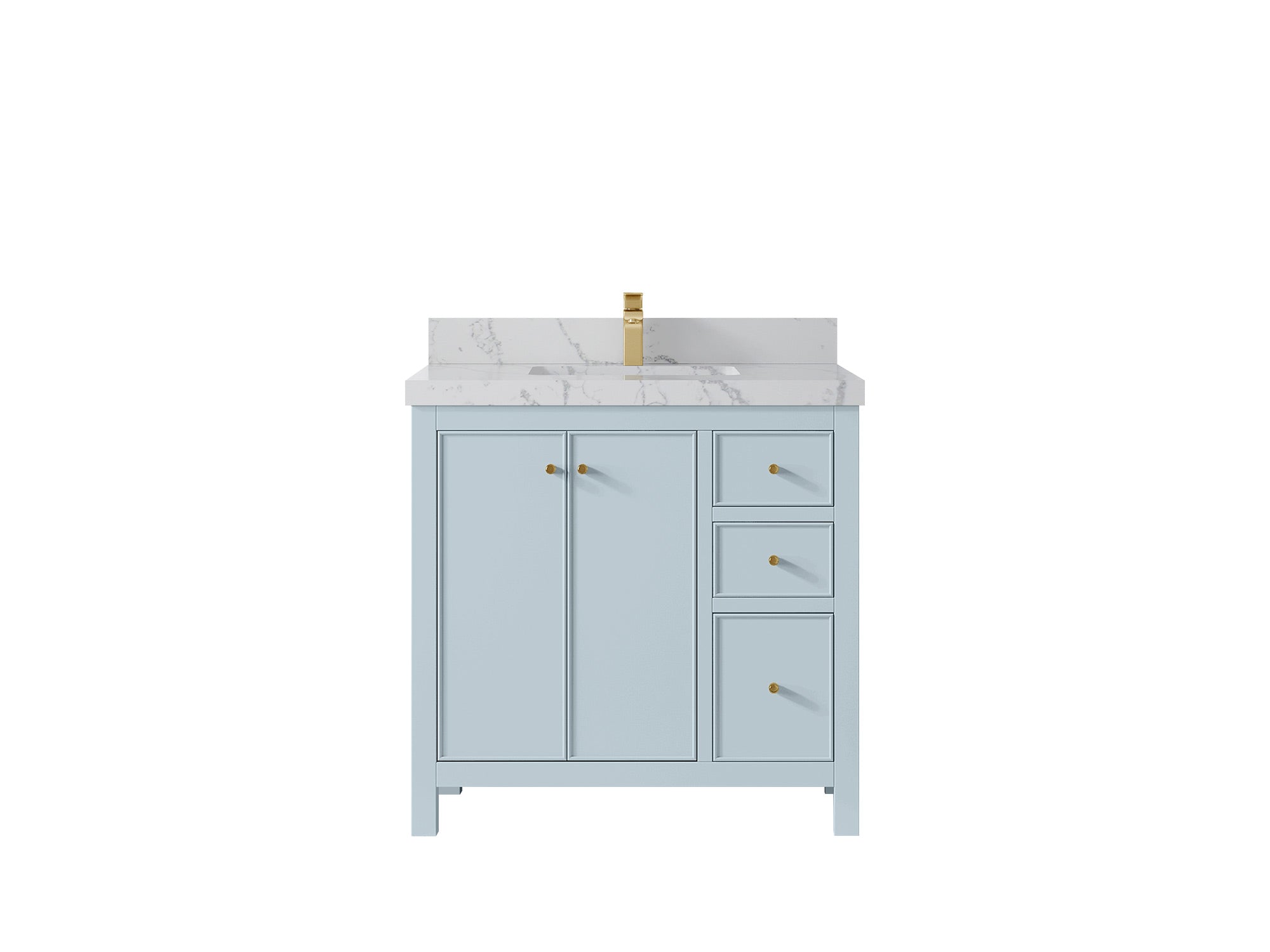 Chicago 36 in. W x 22 in. D Center Sink Bathroom Vanity - Willow Bath and Vanity