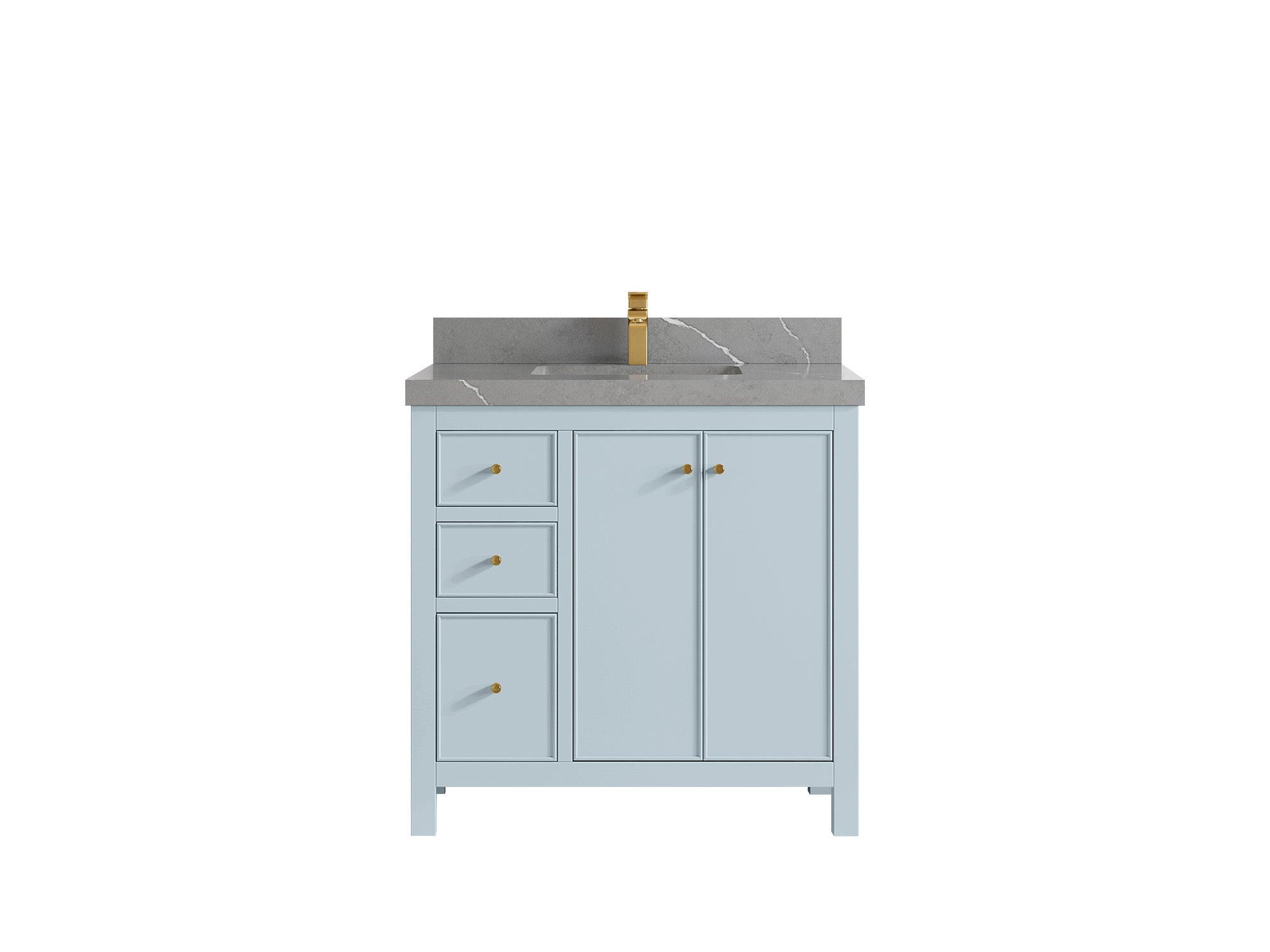 Chicago 36 in. W x 22 in. D Center Sink Bathroom Vanity - Willow Bath and Vanity