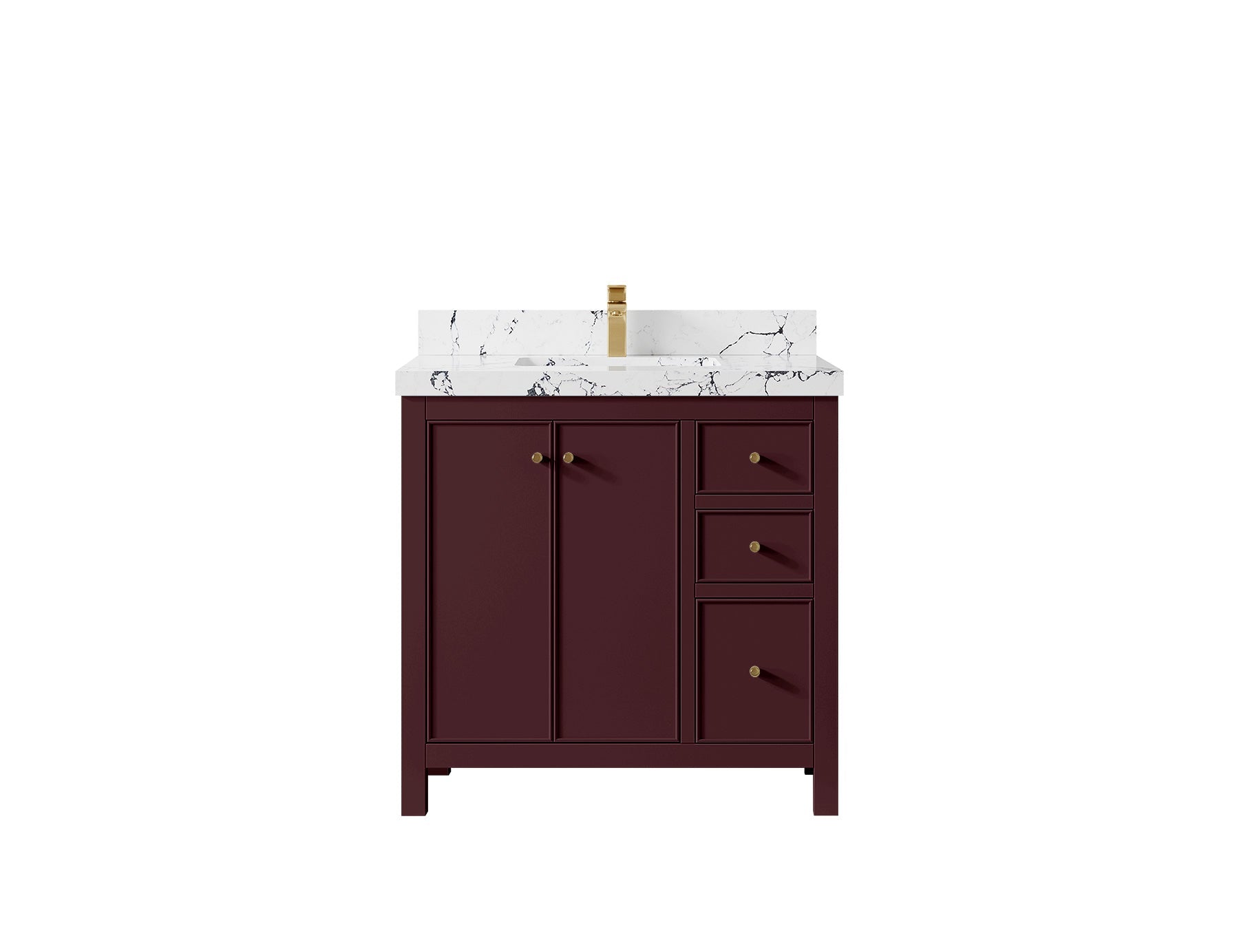 Chicago 36 in. W x 22 in. D Center Sink Bathroom Vanity - Willow Bath and Vanity