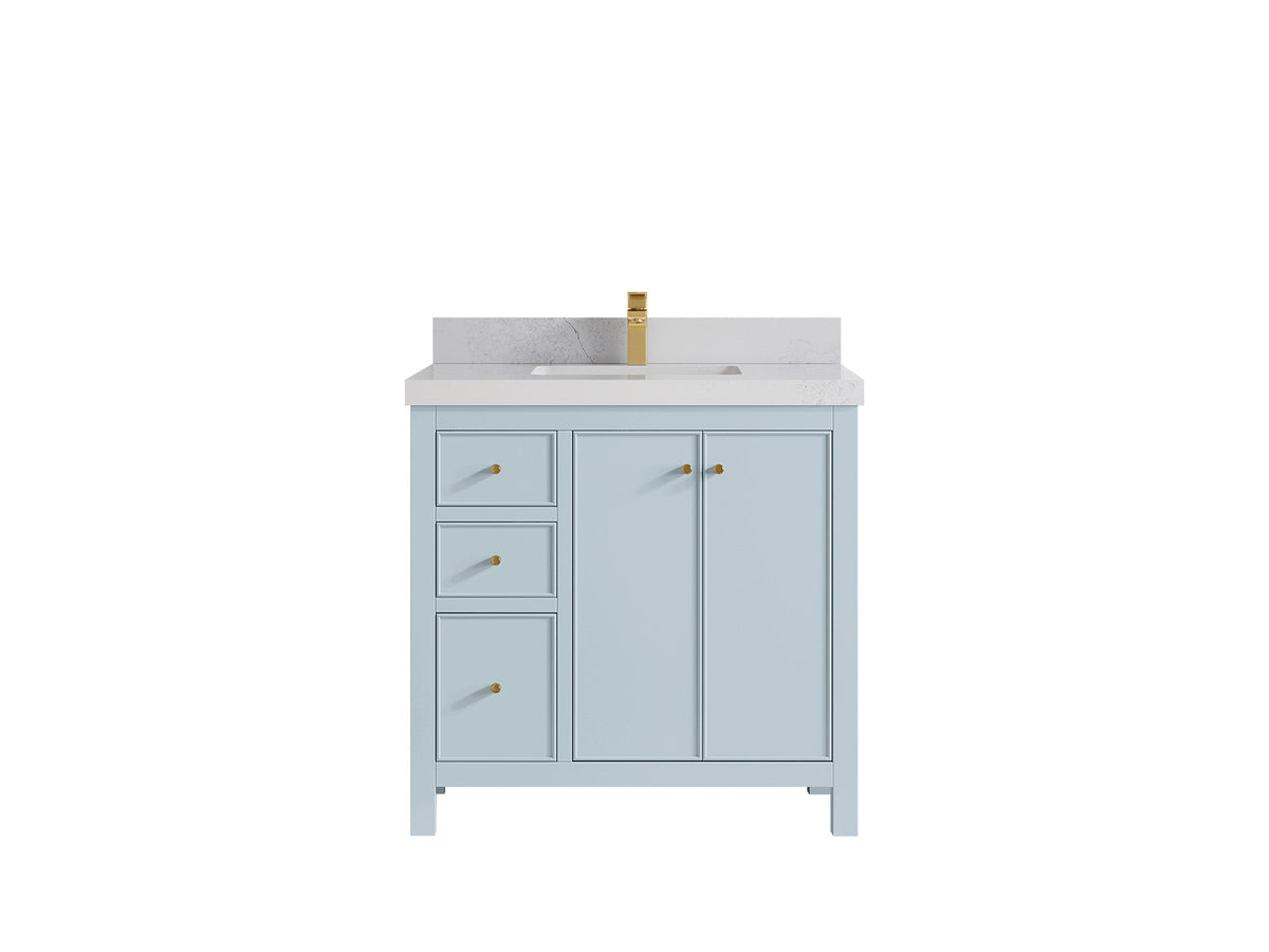 Chicago 36 in. W x 22 in. D Center Sink Bathroom Vanity - Willow Bath and Vanity