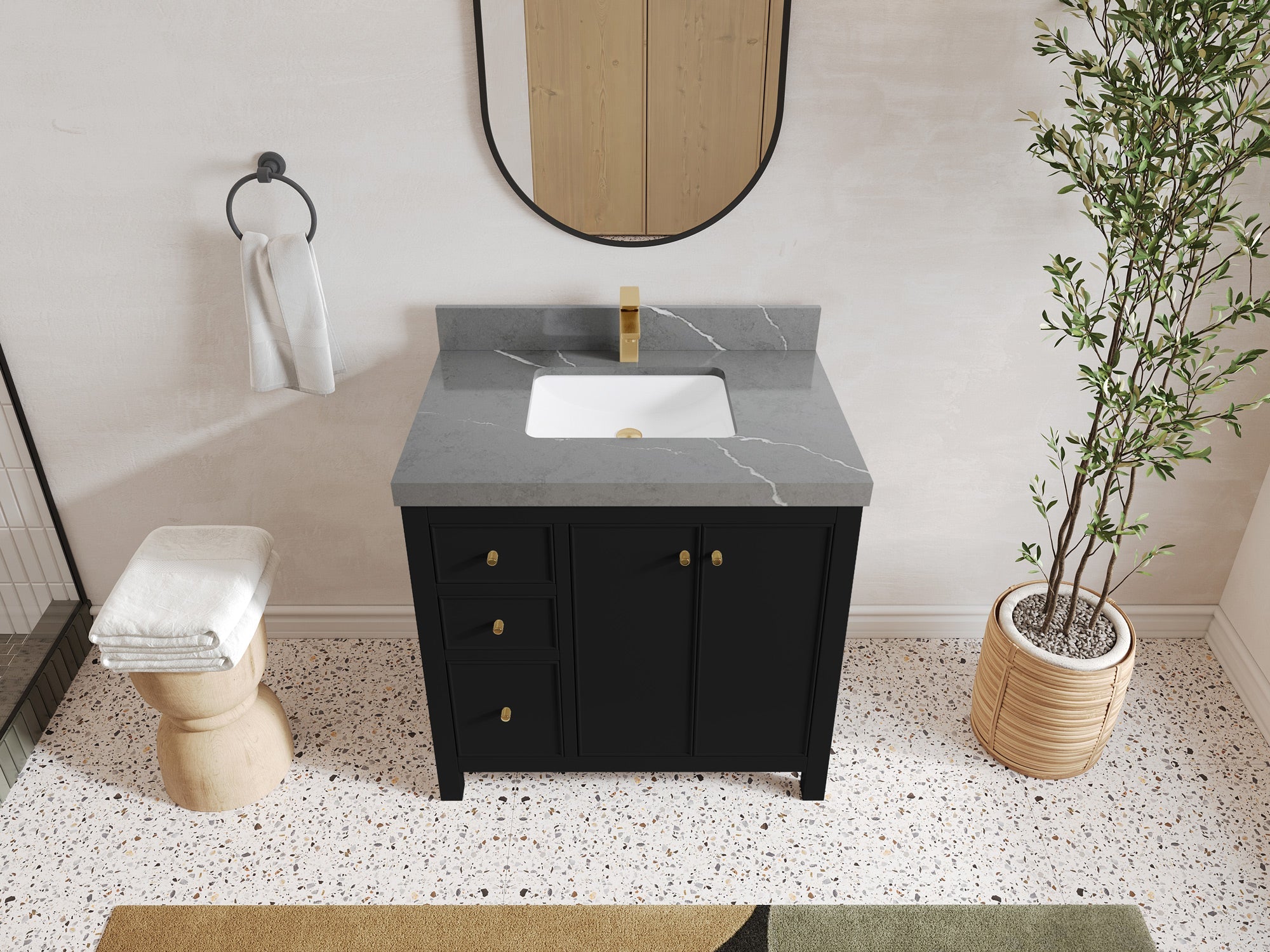 Chicago 36 in. W x 22 in. D Center Sink Bathroom Vanity - Willow Bath and Vanity
