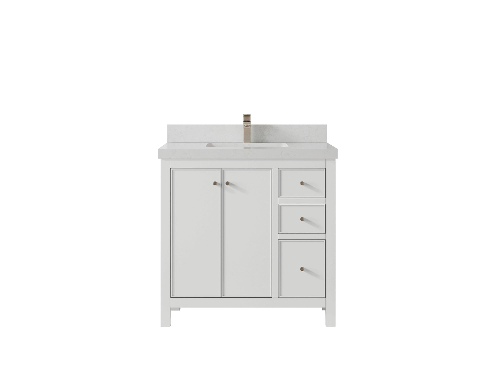 Chicago 36 in. W x 22 in. D Center Sink Bathroom Vanity - Willow Bath and Vanity