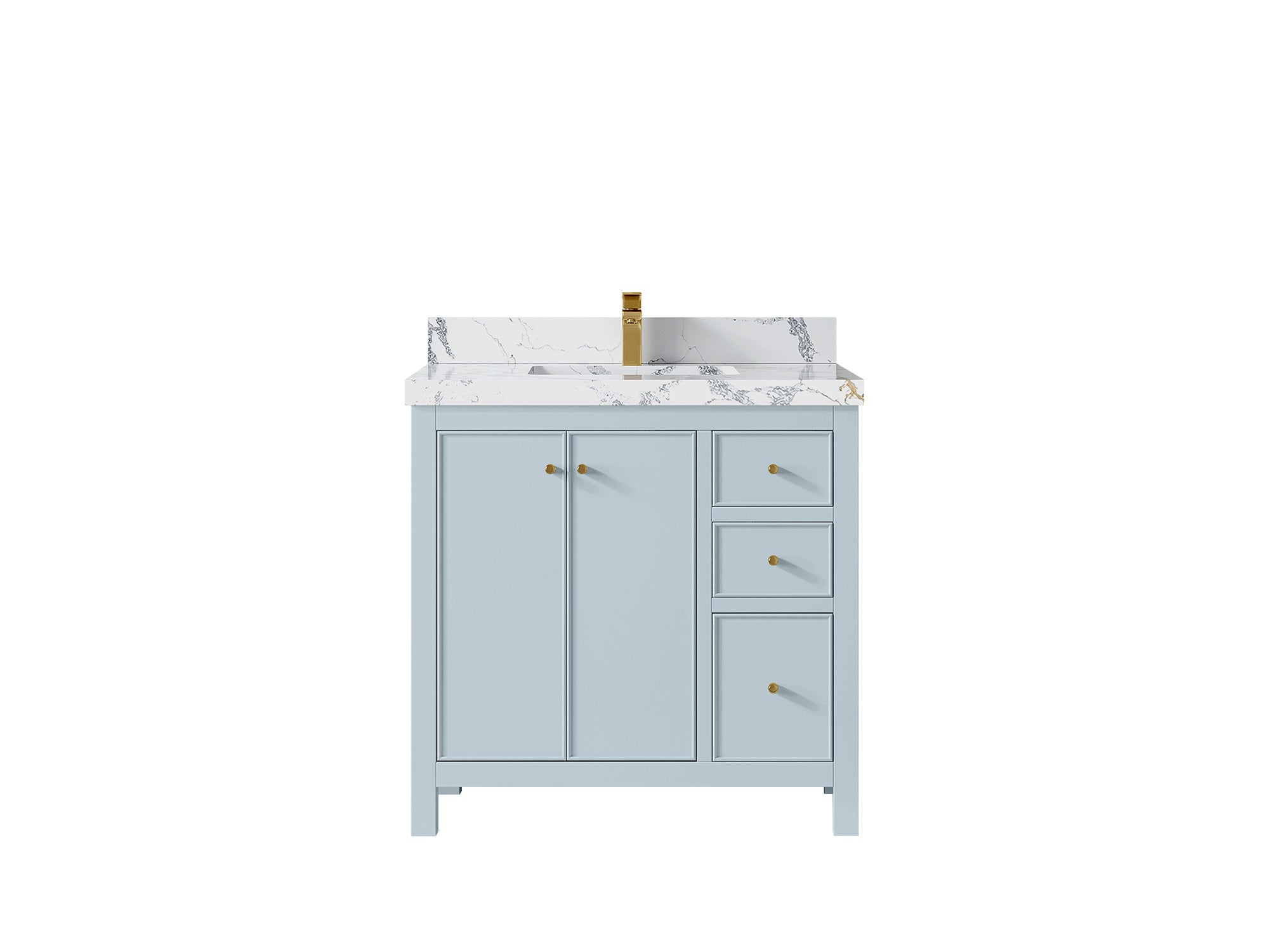 Chicago 36 in. W x 22 in. D Center Sink Bathroom Vanity - Willow Bath and Vanity