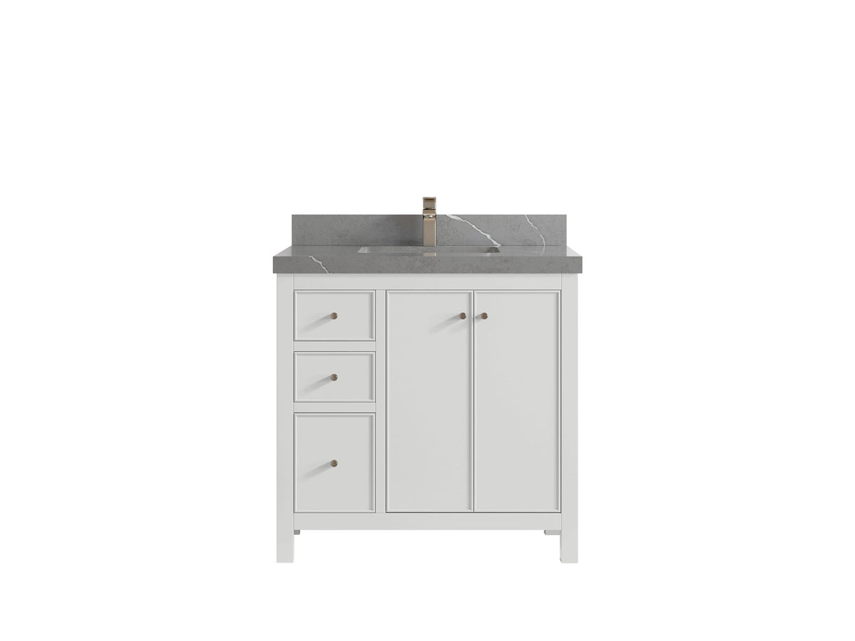 Chicago 36 in. W x 22 in. D Center Sink Bathroom Vanity - Willow Bath and Vanity