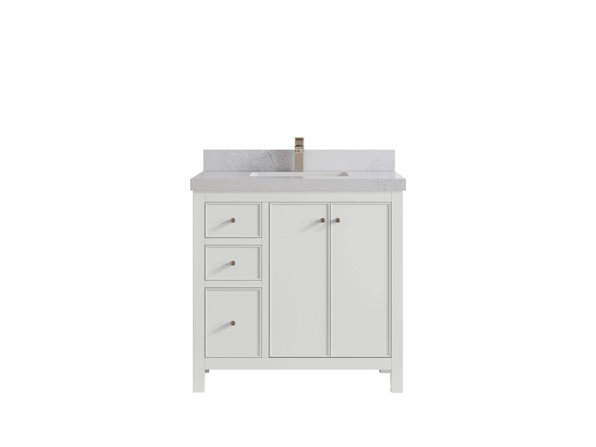 Chicago 36 in. W x 22 in. D Center Sink Bathroom Vanity - Willow Bath and Vanity