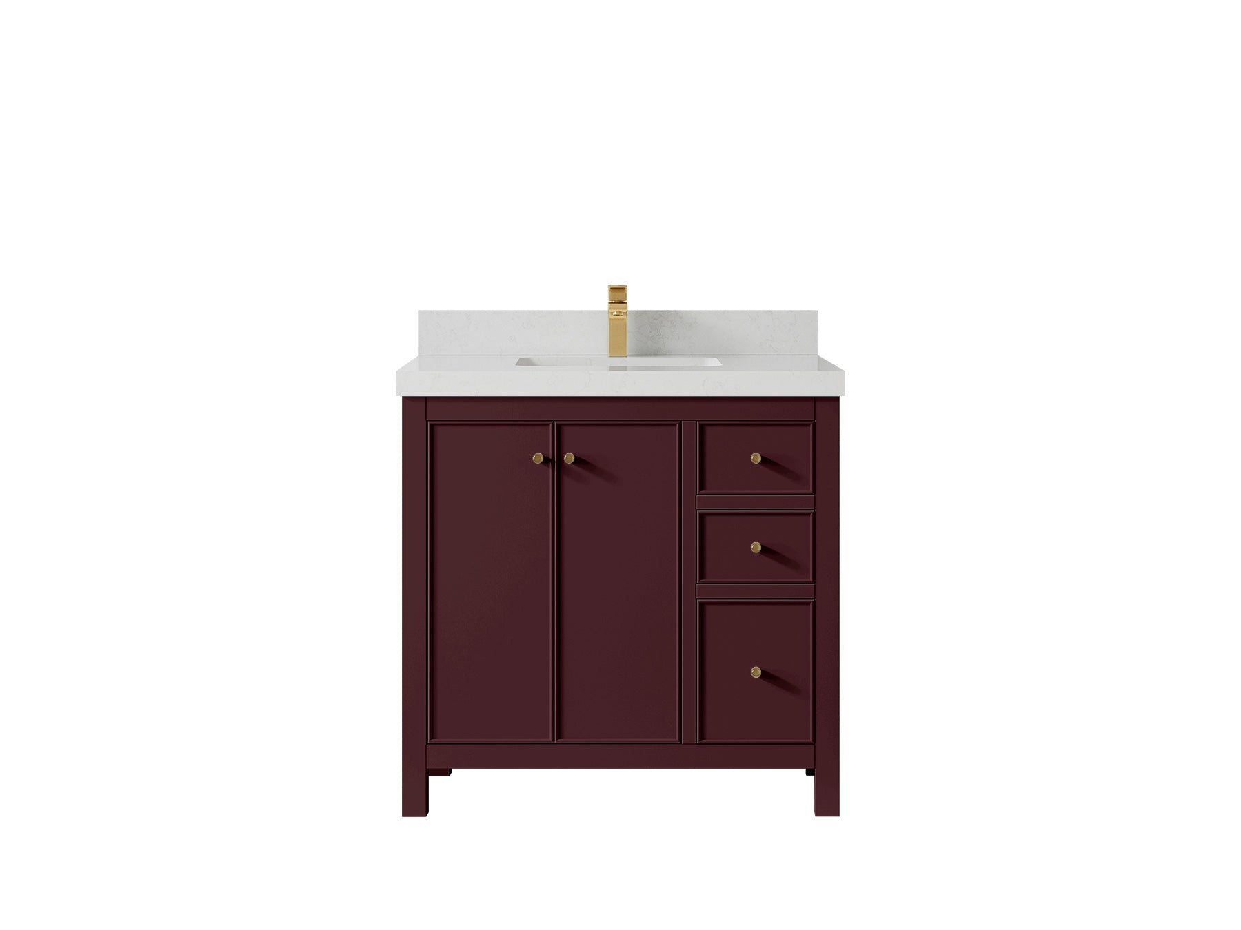 Chicago 36 in. W x 22 in. D Center Sink Bathroom Vanity - Willow Bath and Vanity