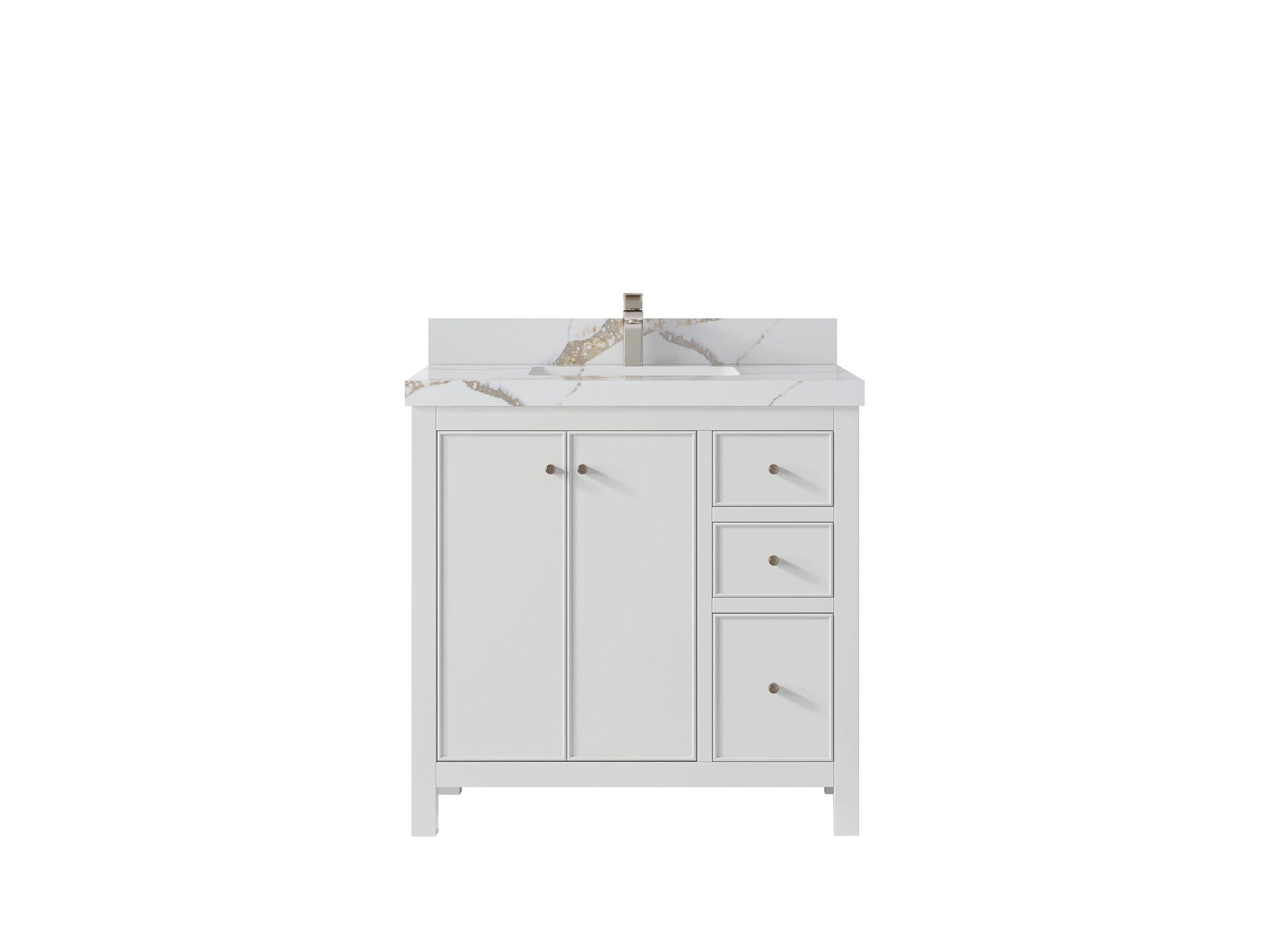 Chicago 36 in. W x 22 in. D Center Sink Bathroom Vanity - Willow Bath and Vanity
