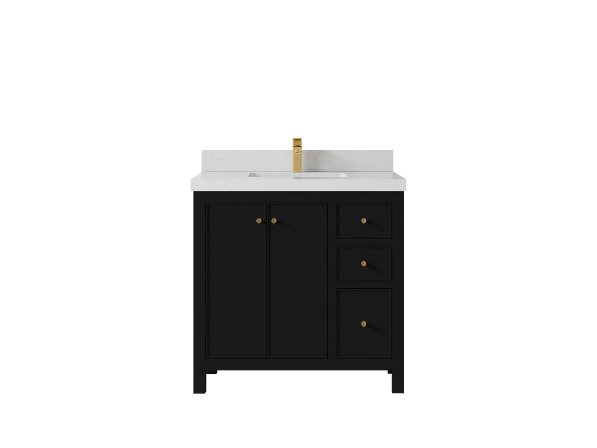 Chicago 36 in. W x 22 in. D Center Sink Bathroom Vanity - Willow Bath and Vanity