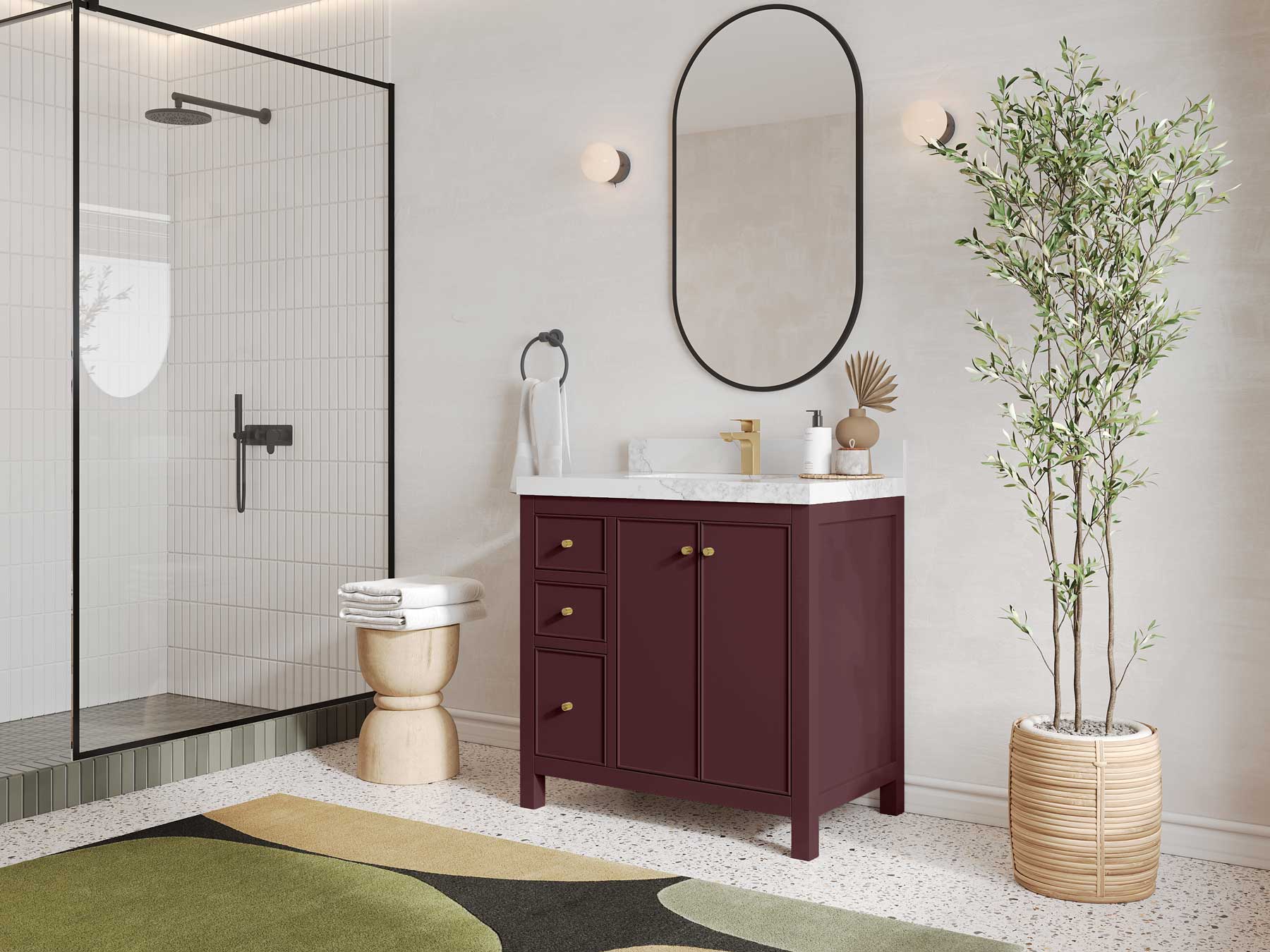 Chicago 36 in. W x 22 in. D Center Sink Bathroom Vanity - Willow Bath and Vanity