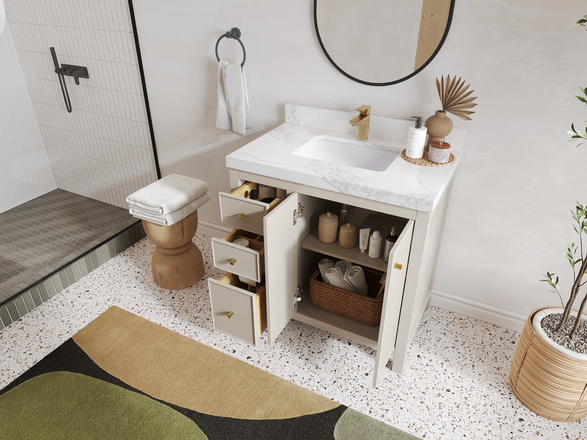 Chicago 36 in. W x 22 in. D Center Sink Bathroom Vanity - Willow Bath and Vanity
