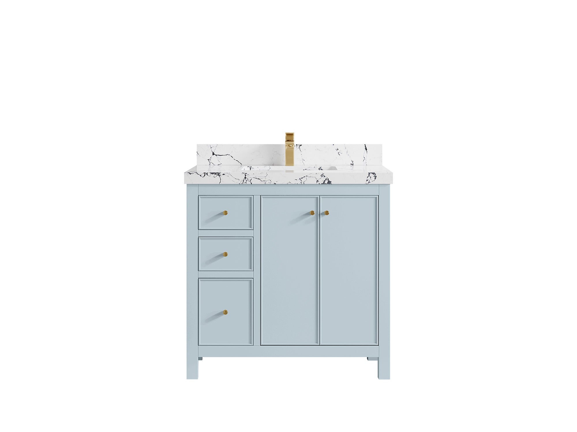 Chicago 36 in. W x 22 in. D Center Sink Bathroom Vanity - Willow Bath and Vanity
