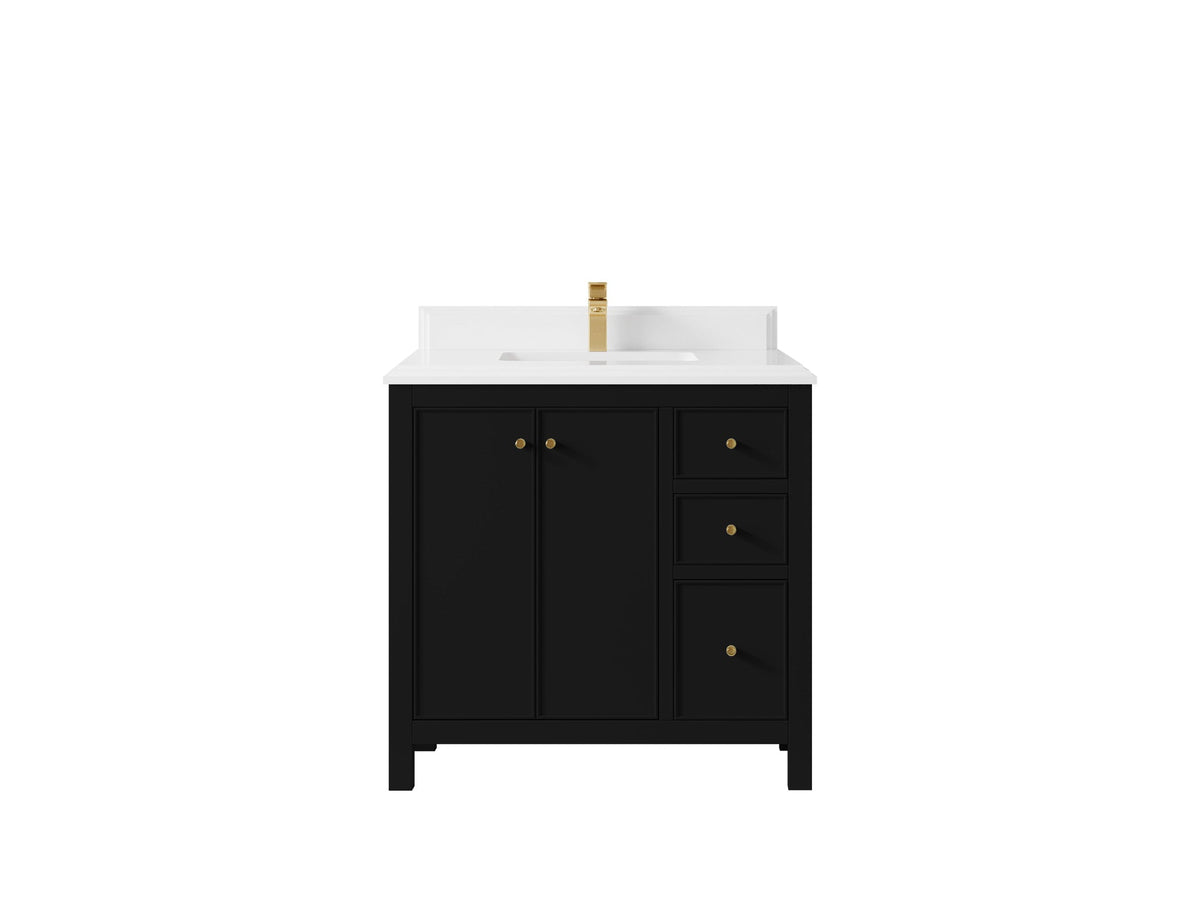 Chicago 36 in. W x 22 in. D Center Sink Bathroom Vanity - Willow Bath and Vanity