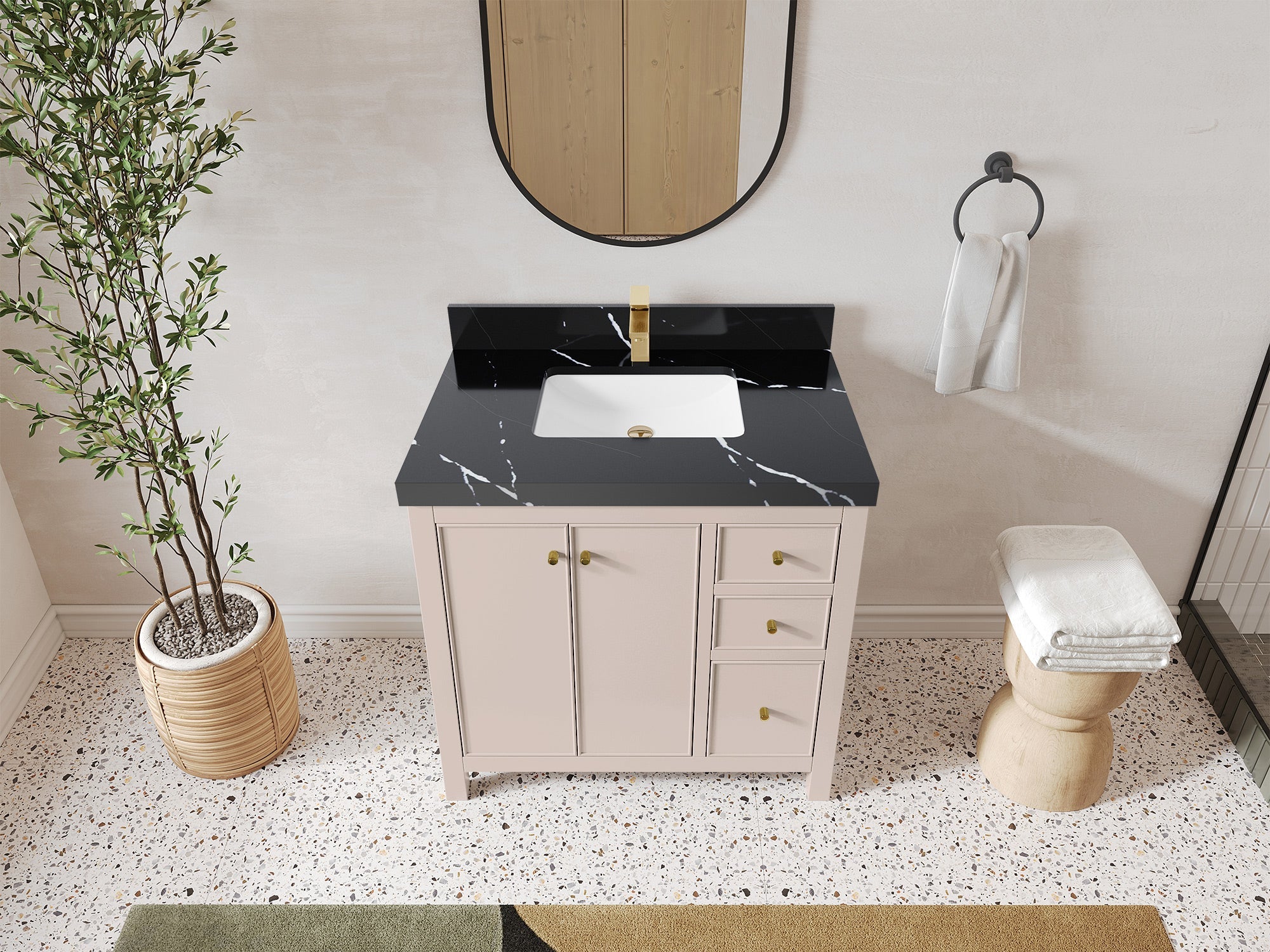 Chicago 36 in. W x 22 in. D Center Sink Bathroom Vanity - Willow Bath and Vanity