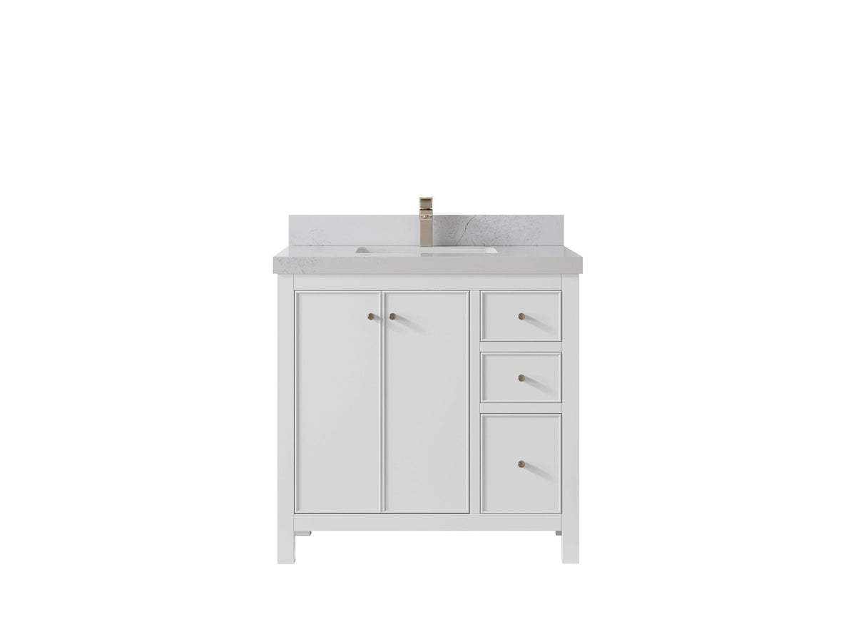 Chicago 36 in. W x 22 in. D Center Sink Bathroom Vanity - Willow Bath and Vanity