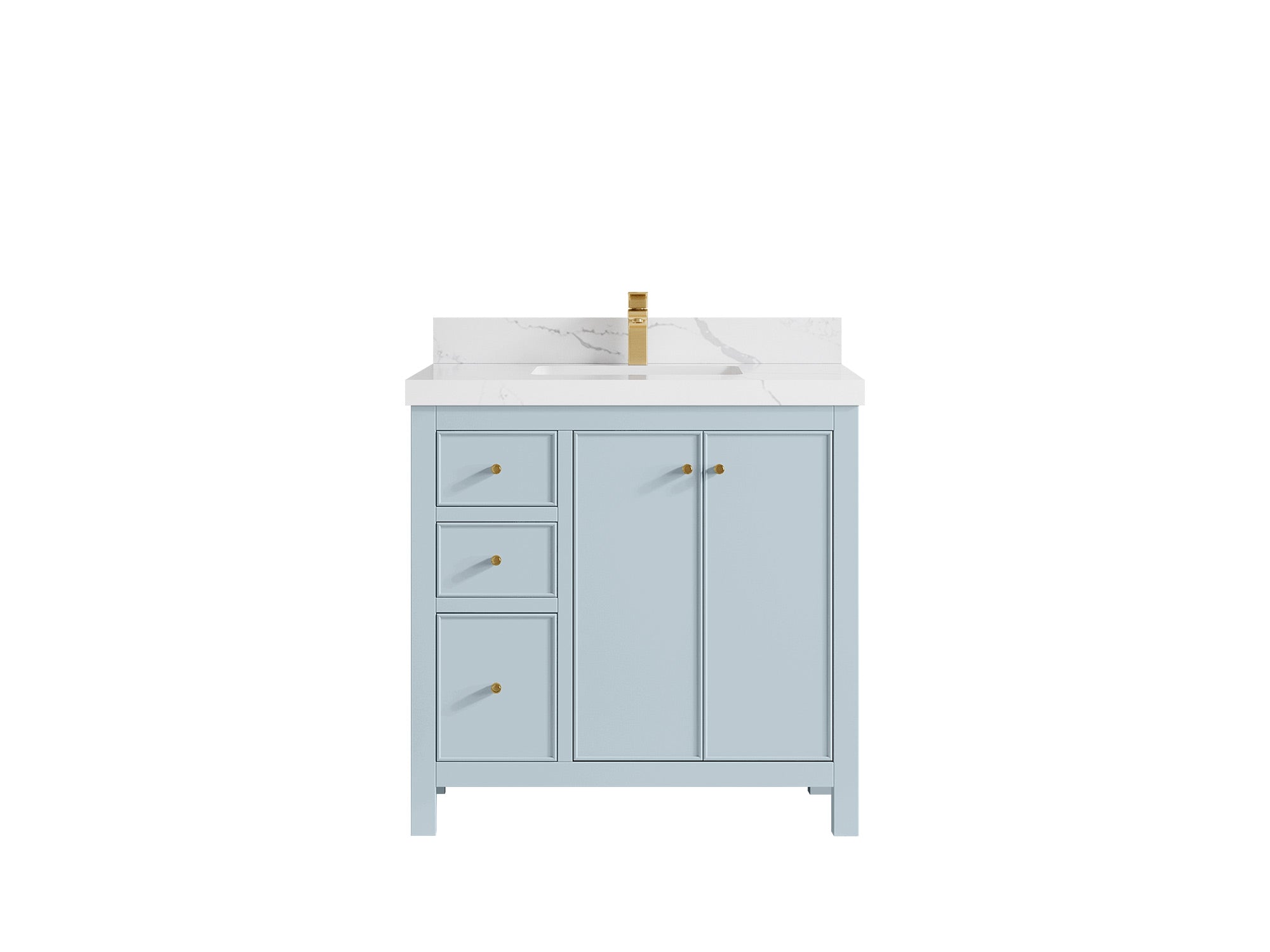 Chicago 36 in. W x 22 in. D Center Sink Bathroom Vanity - Willow Bath and Vanity