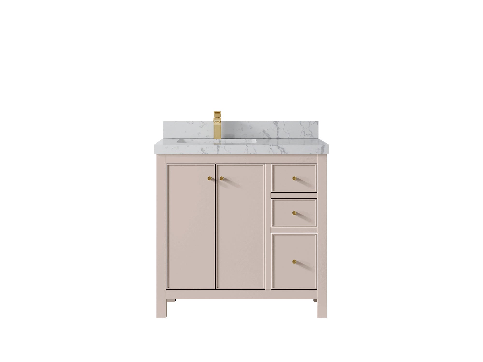 Chicago 36 in. W x 22 in. D Left Offset Sink Bathroom Vanity - Willow Bath and Vanity