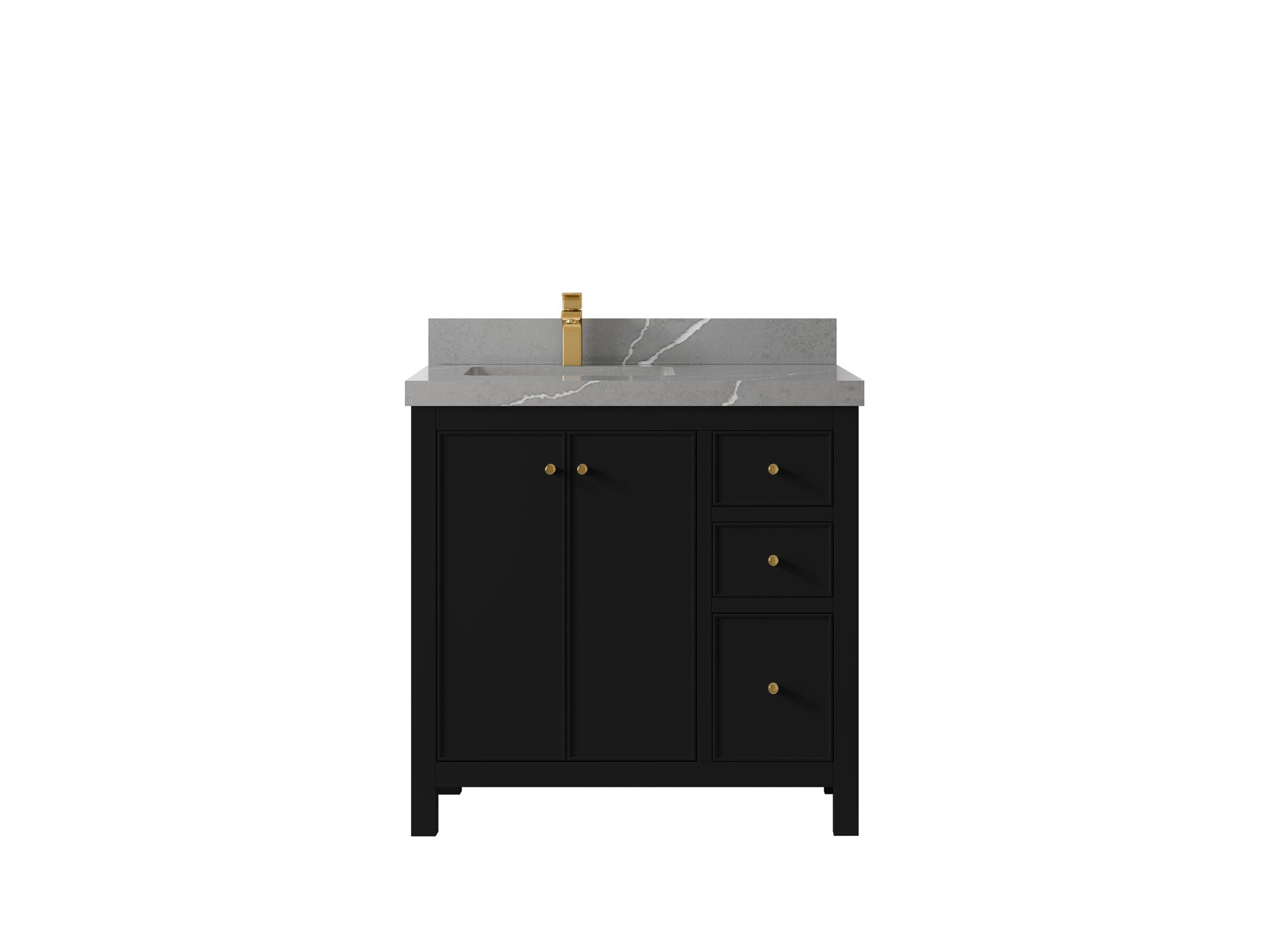 Chicago 36 in. W x 22 in. D Left Offset Sink Bathroom Vanity - Willow Bath and Vanity