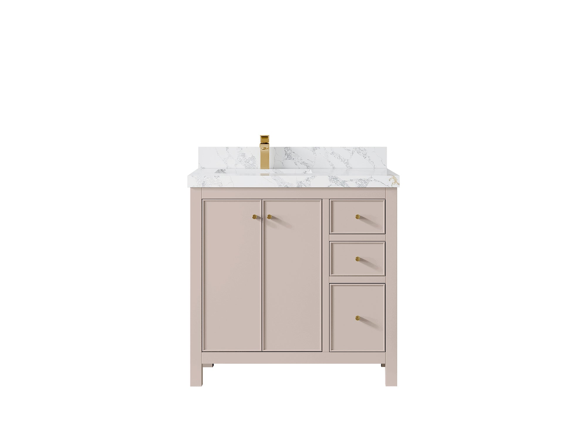 Chicago 36 in. W x 22 in. D Left Offset Sink Bathroom Vanity - Willow Bath and Vanity