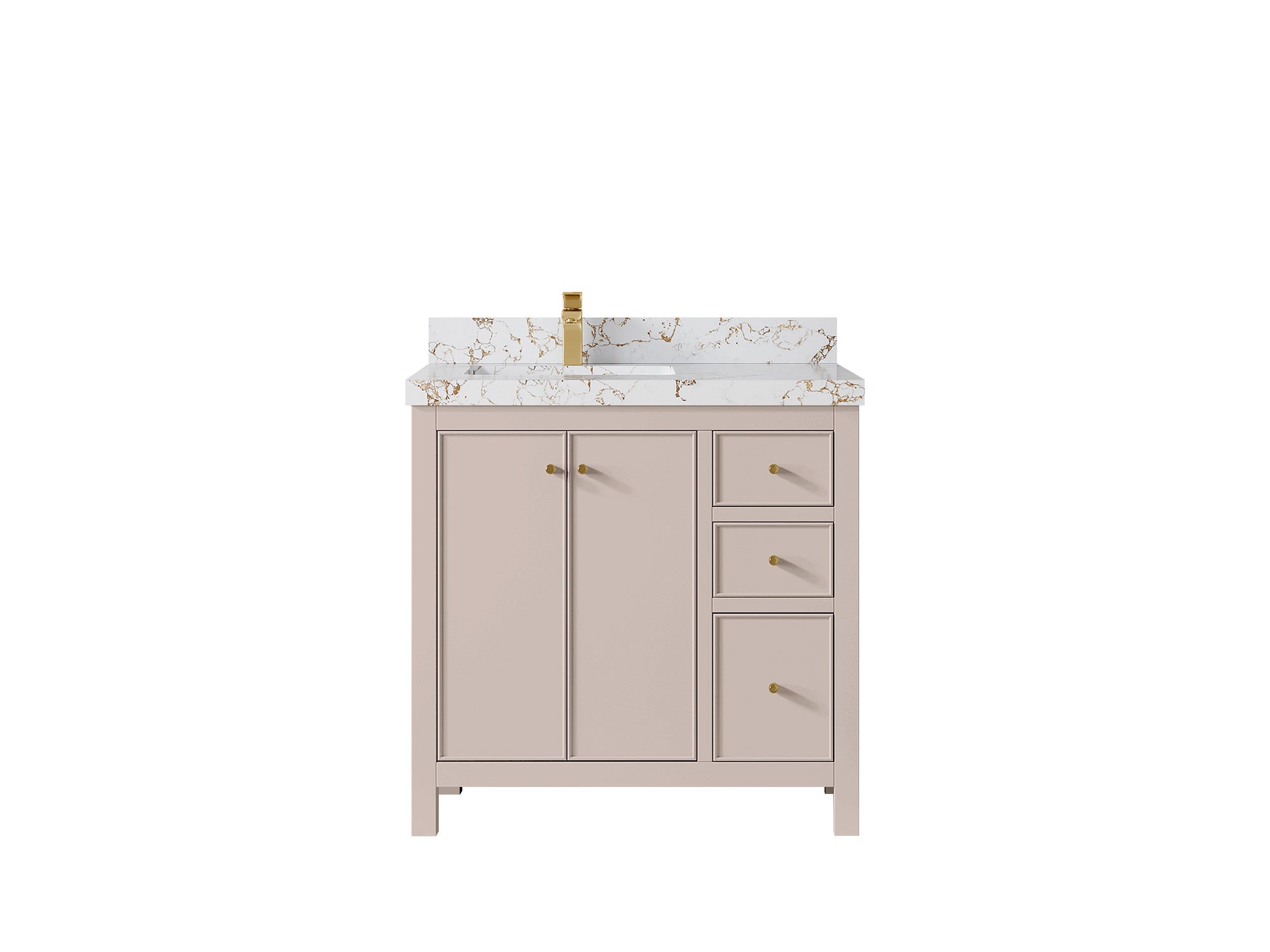 Chicago 36 in. W x 22 in. D Left Offset Sink Bathroom Vanity - Willow Bath and Vanity