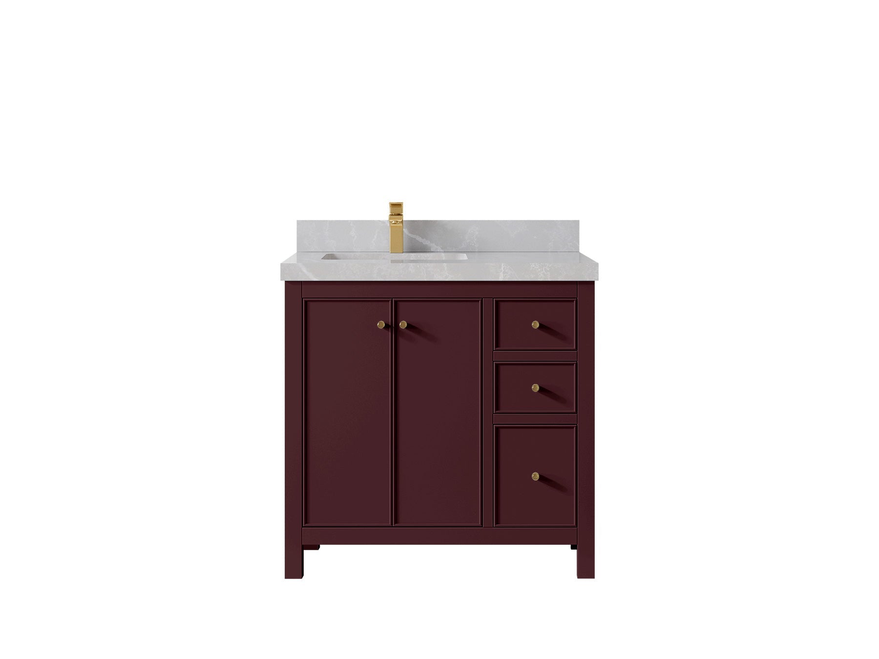 Chicago 36 in. W x 22 in. D Left Offset Sink Bathroom Vanity - Willow Bath and Vanity