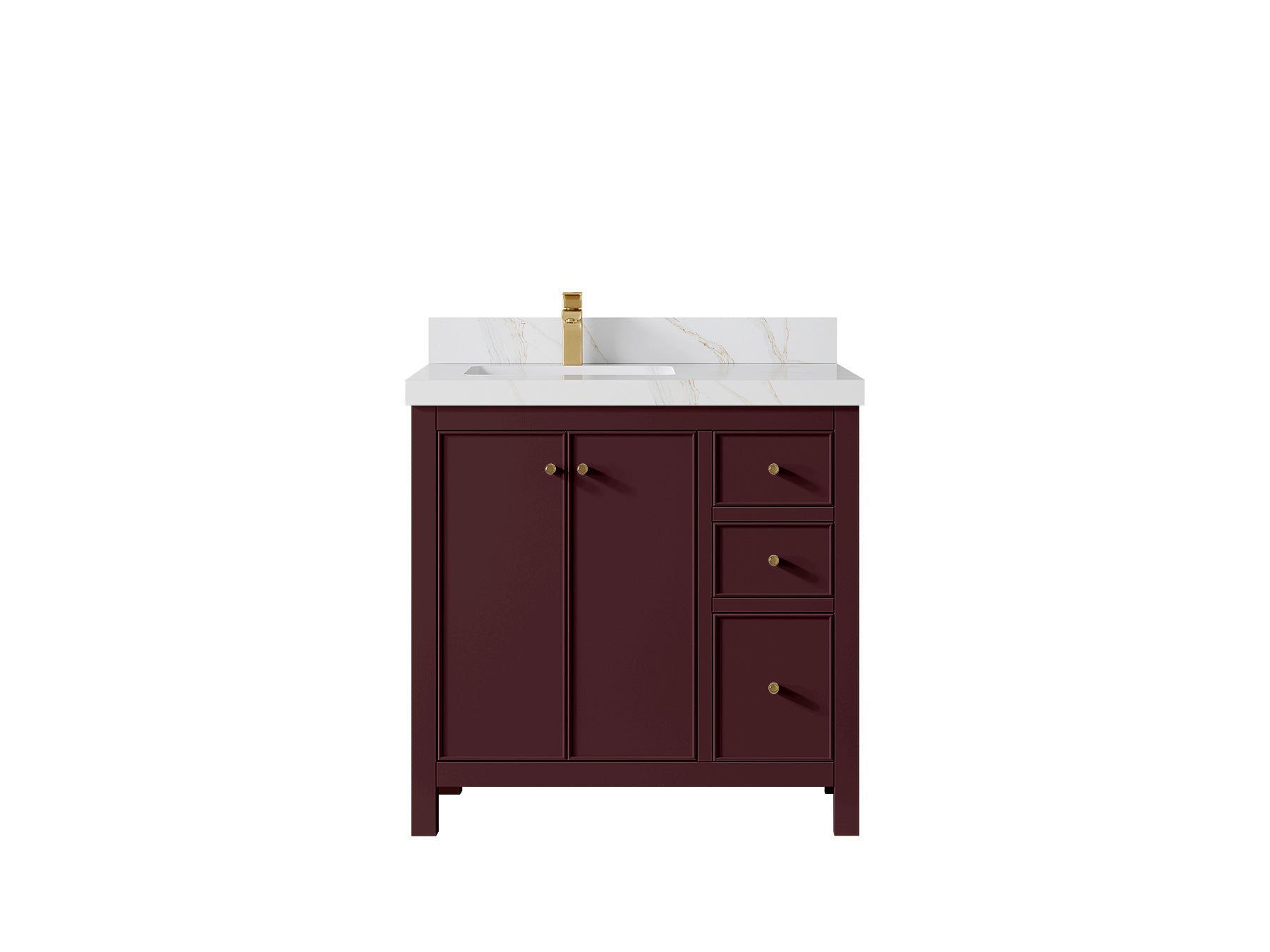 Chicago 36 in. W x 22 in. D Left Offset Sink Bathroom Vanity - Willow Bath and Vanity