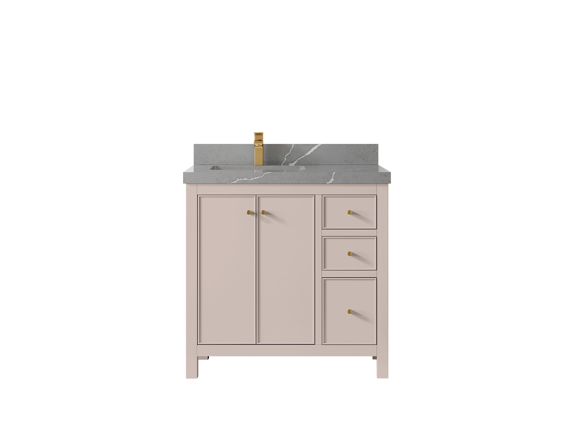 Chicago 36 in. W x 22 in. D Left Offset Sink Bathroom Vanity - Willow Bath and Vanity