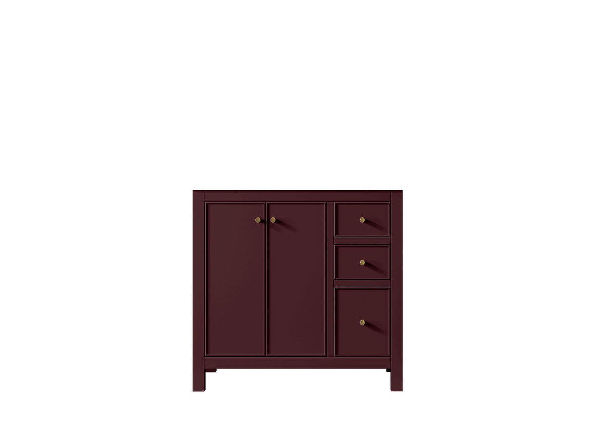 Chicago 36 in. W x 22 in. D Left Offset Sink Bathroom Vanity - Willow Bath and Vanity