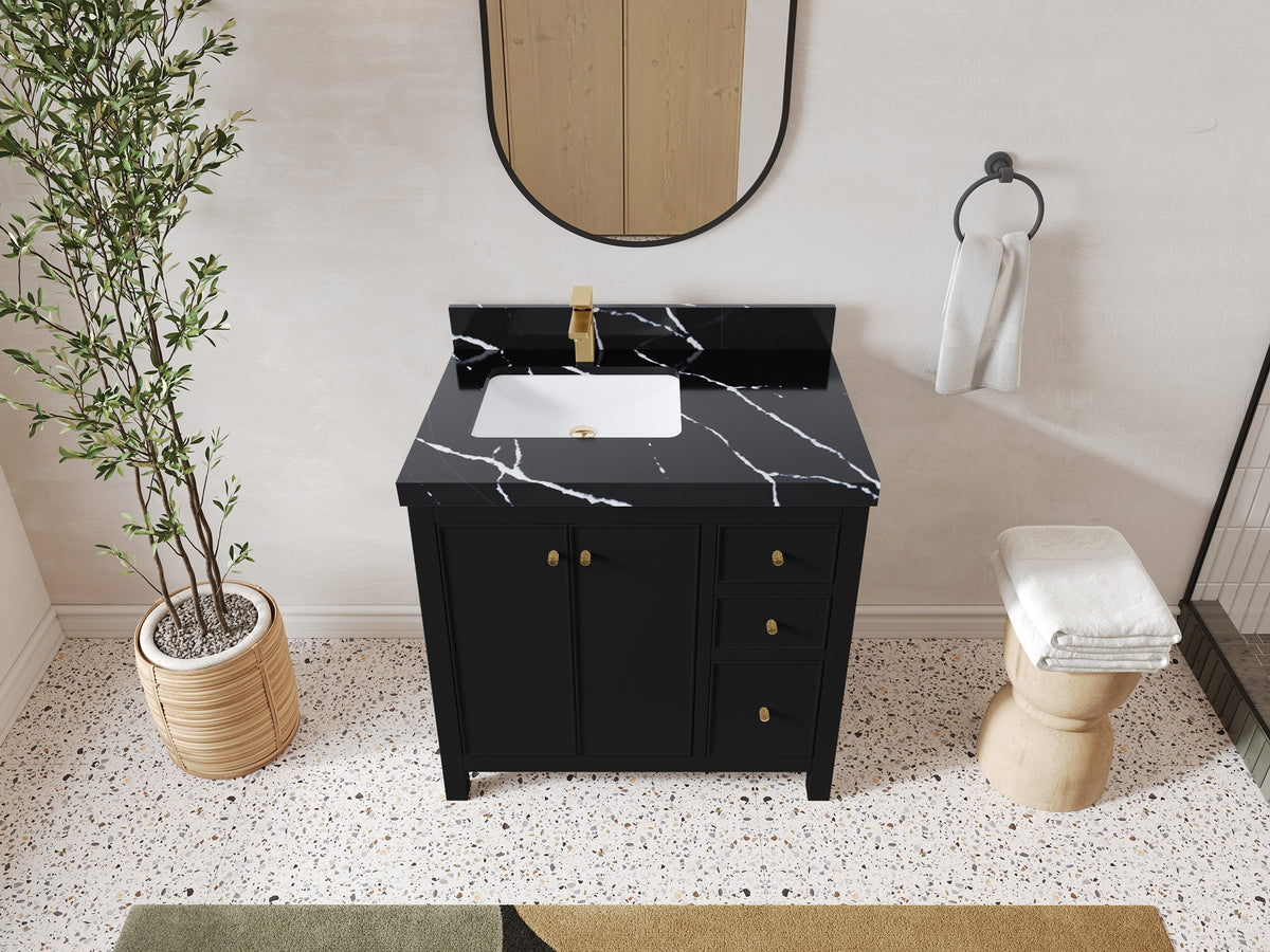 Chicago 36 in. W x 22 in. D Left Offset Sink Bathroom Vanity - Willow Bath and Vanity