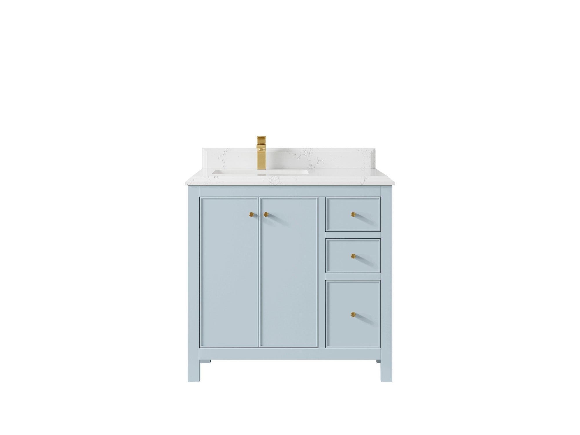 Chicago 36 in. W x 22 in. D Left Offset Sink Bathroom Vanity - Willow Bath and Vanity
