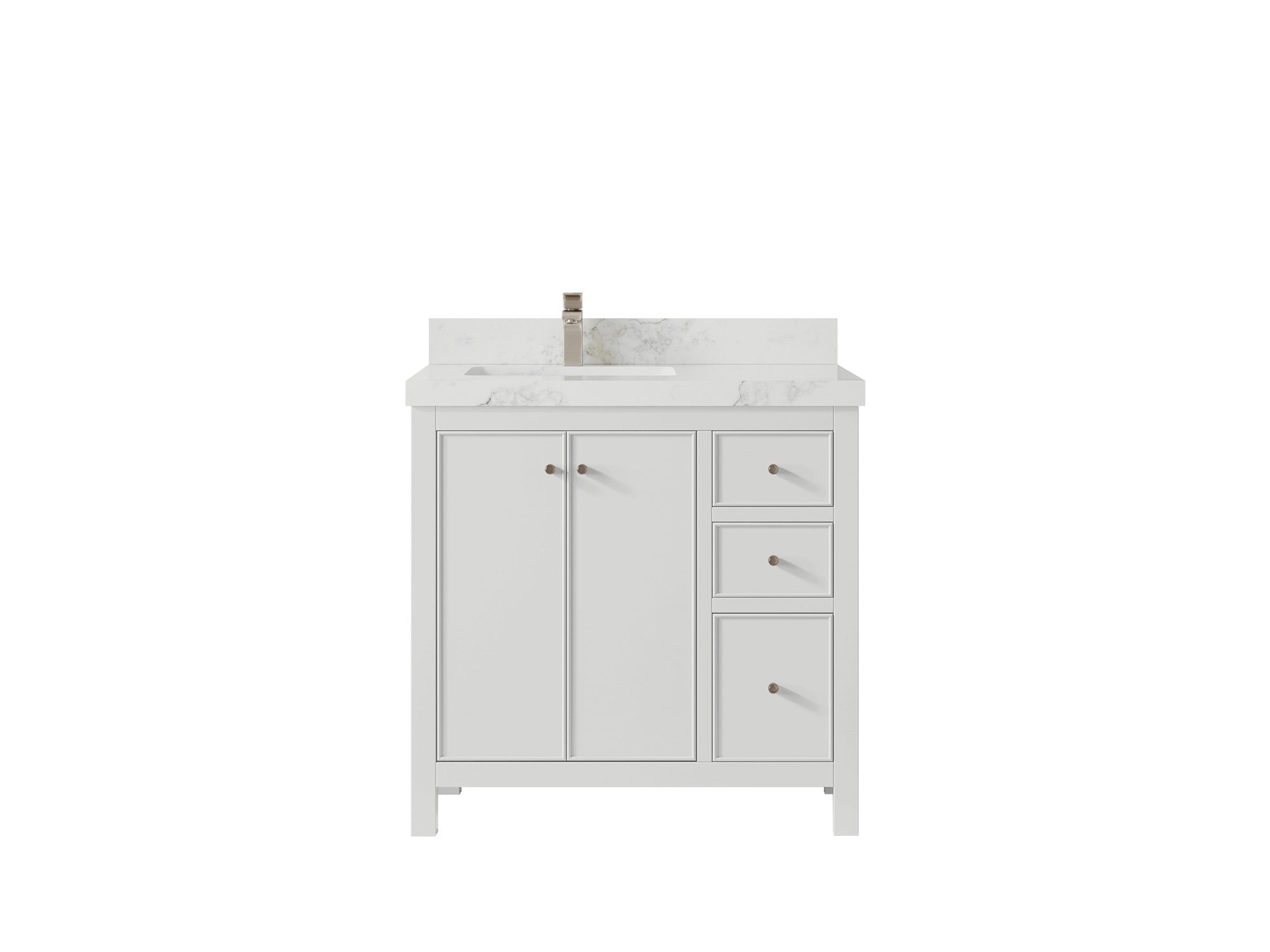 Chicago 36 in. W x 22 in. D Left Offset Sink Bathroom Vanity - Willow Bath and Vanity