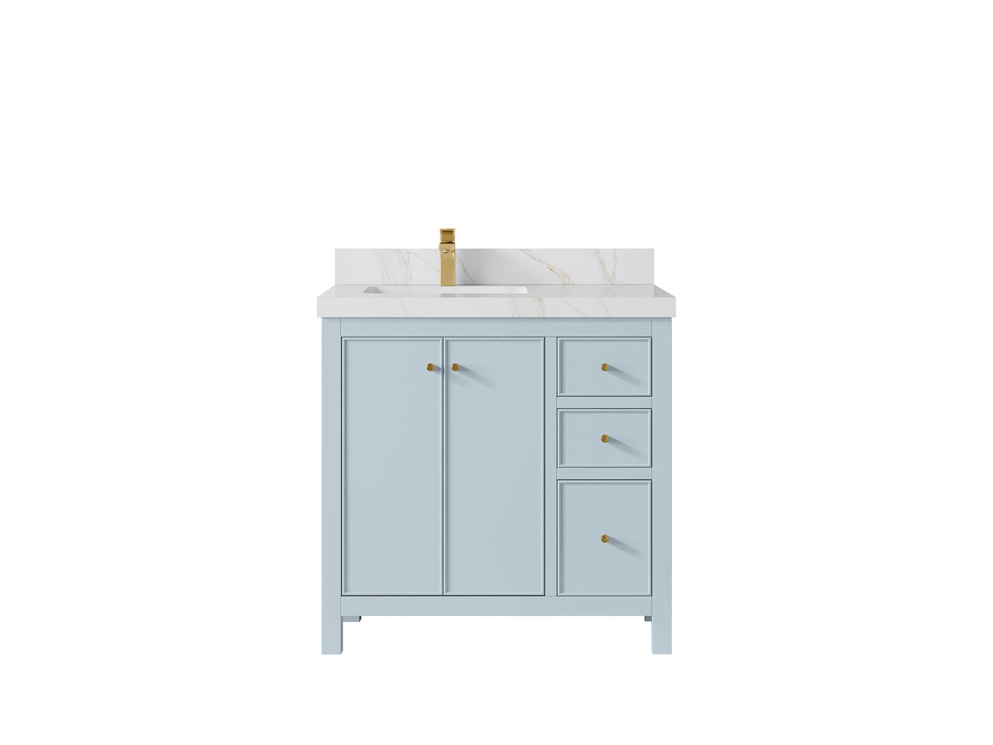 Chicago 36 in. W x 22 in. D Left Offset Sink Bathroom Vanity - Willow Bath and Vanity