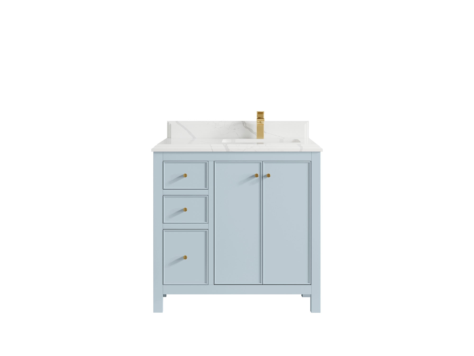 Chicago 36 in. W x 22 in. D Right Offset Sink Bathroom Vanity - Willow Bath and Vanity